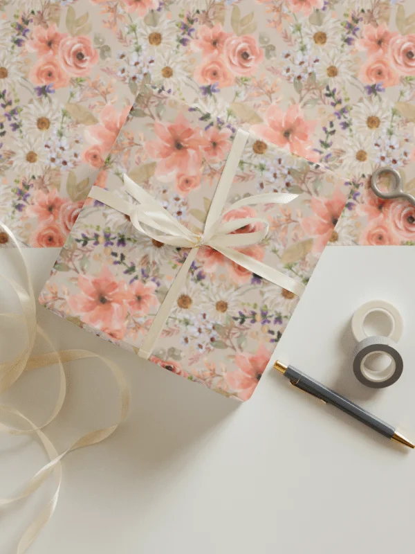 Orange Flowers Paper Sheets product image (4)