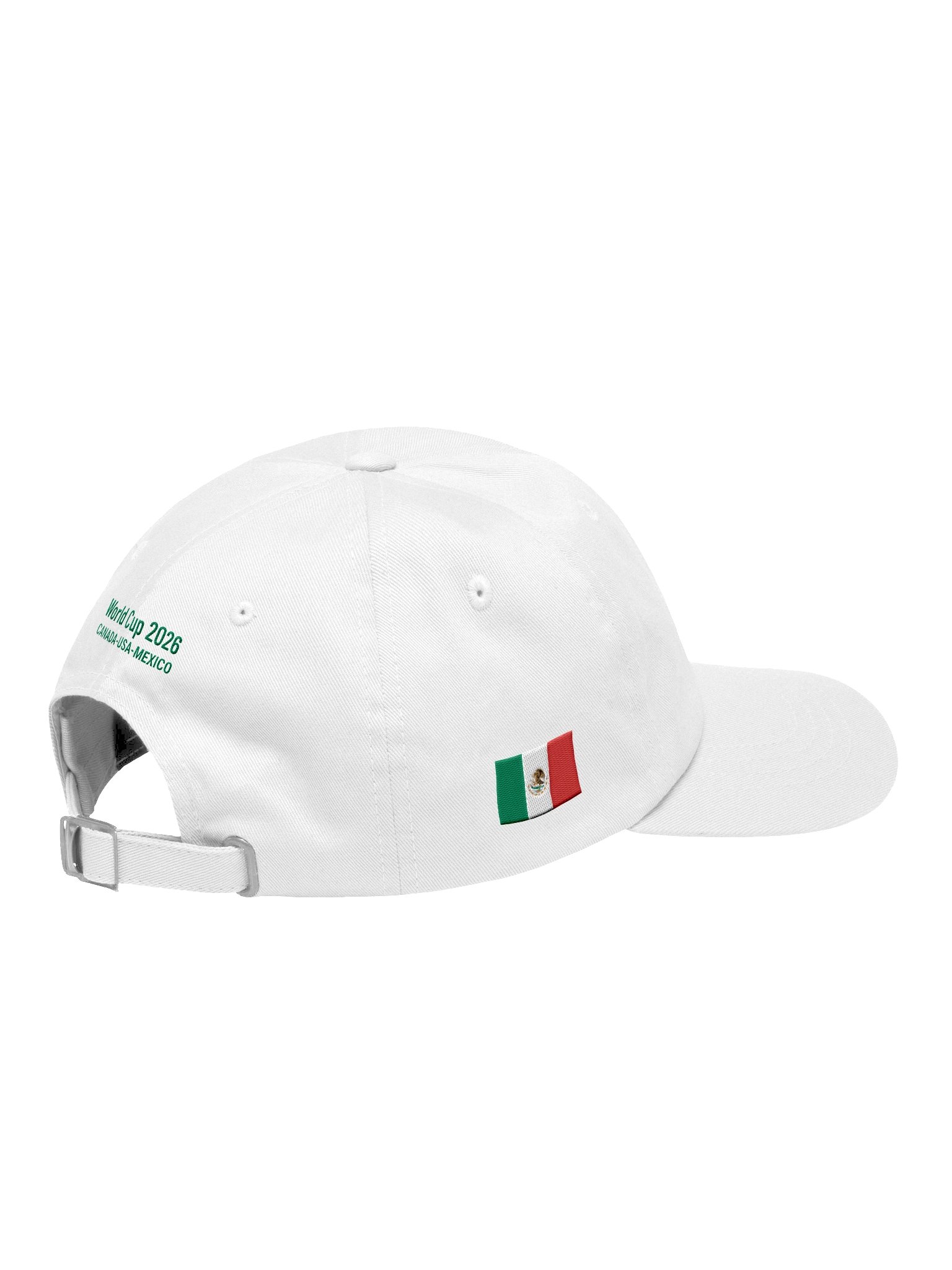 Mexico 2026 World Cup Flag Dad Hat - Mexico Soccer Fan Cap - Premium Embroidered Chino Cotton Twill product image (4)
