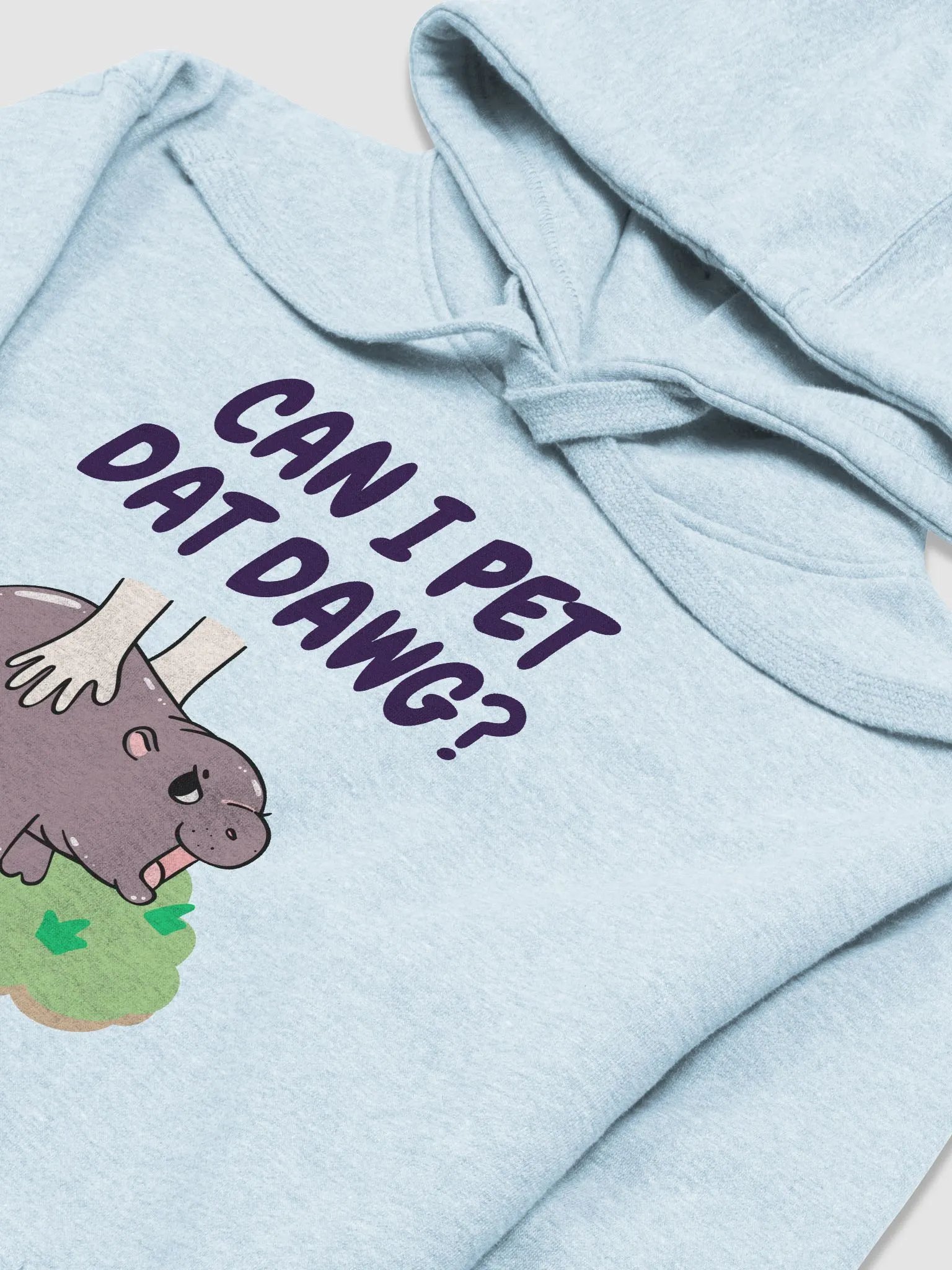 MOODENG'S CAN I PET DAT DAWG? PREMIUM HOODIE! product image (3)