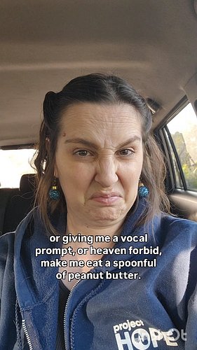 That face says no, but that voice says 