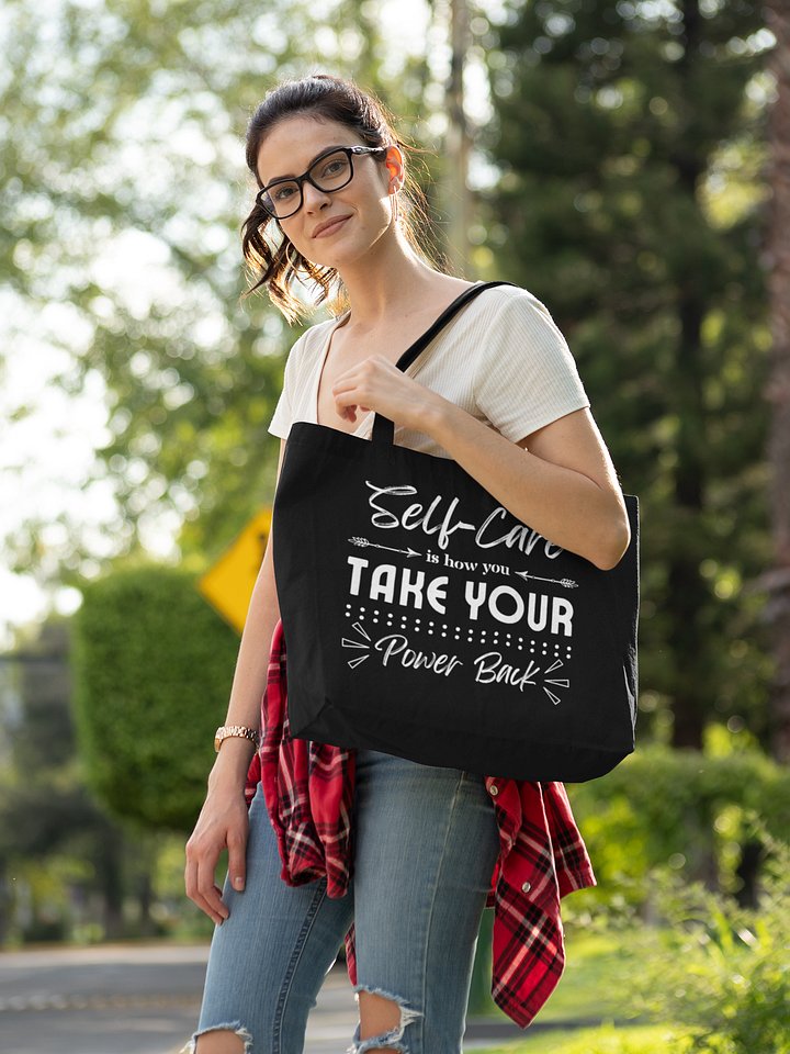 Self-Care Inspirational Eco-Friendly Tote Bag. product image (1)