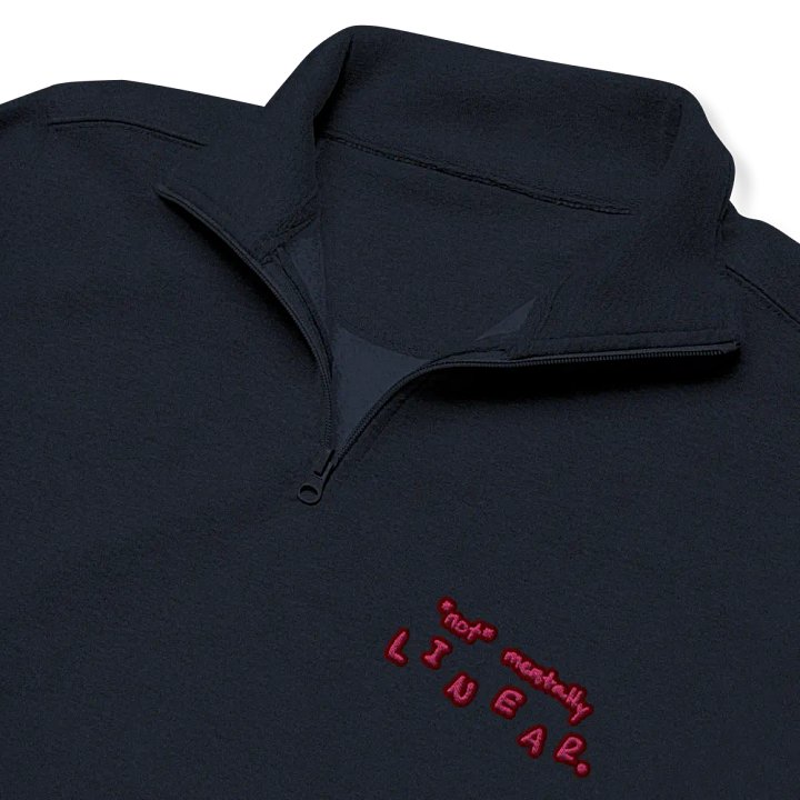 *not* mentally linear. (rose design) embroidered quarter zip product image (11)