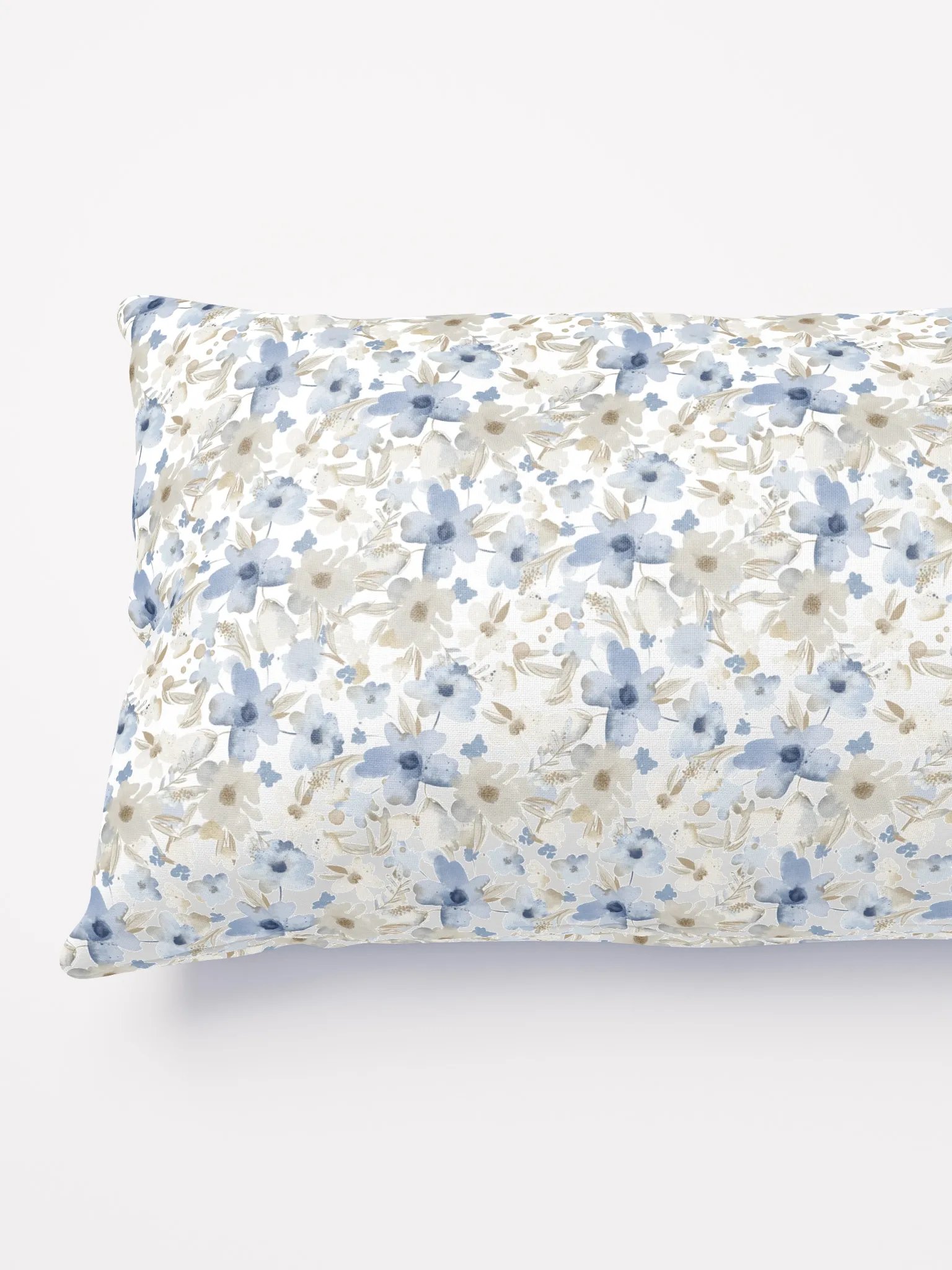 Blue Grey Flowers Basic Pillow product image (7)