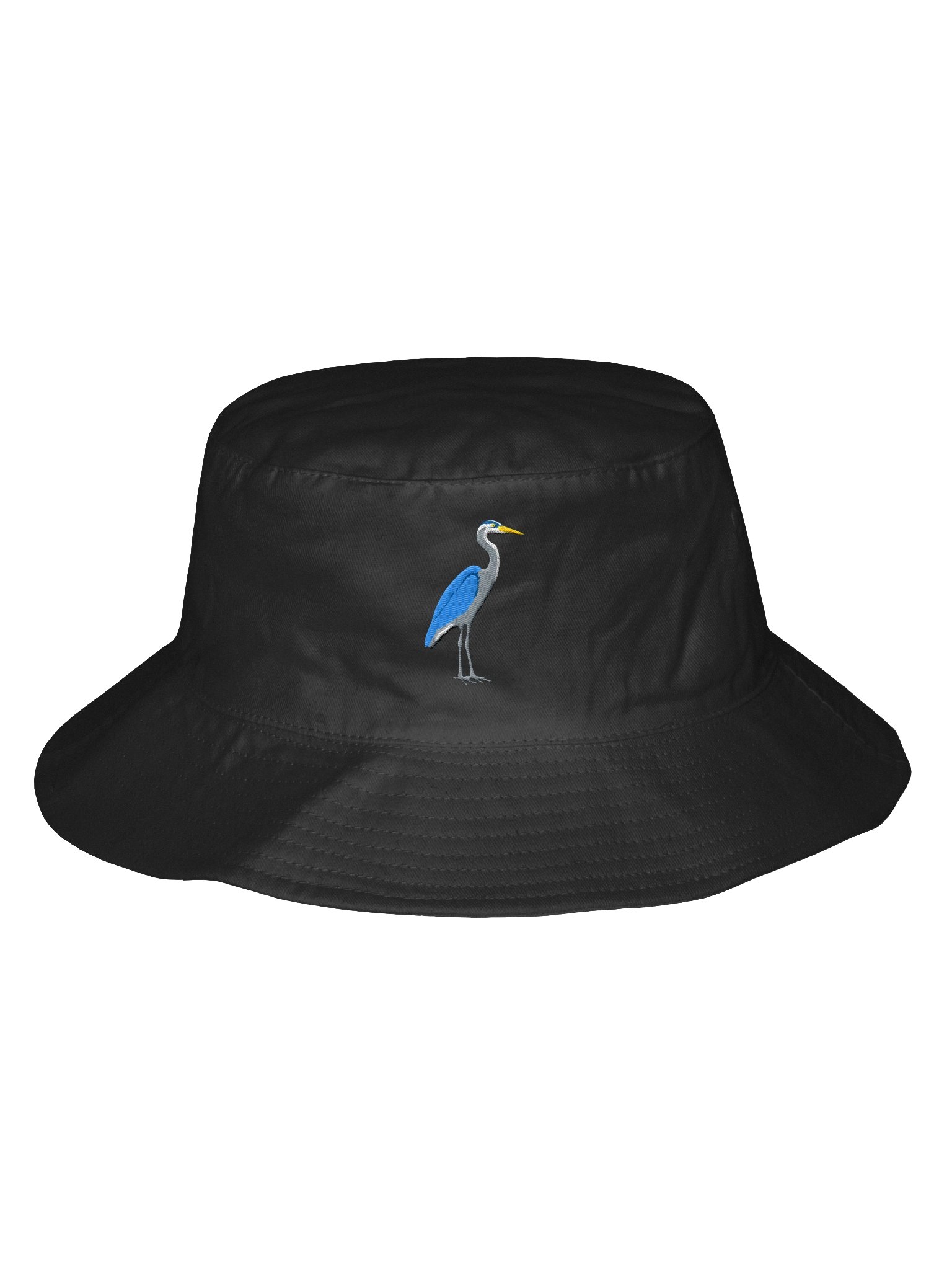 Great Blue Heron Embroidered Bucket Hat | Heron Bird Sun Hat product image (2)