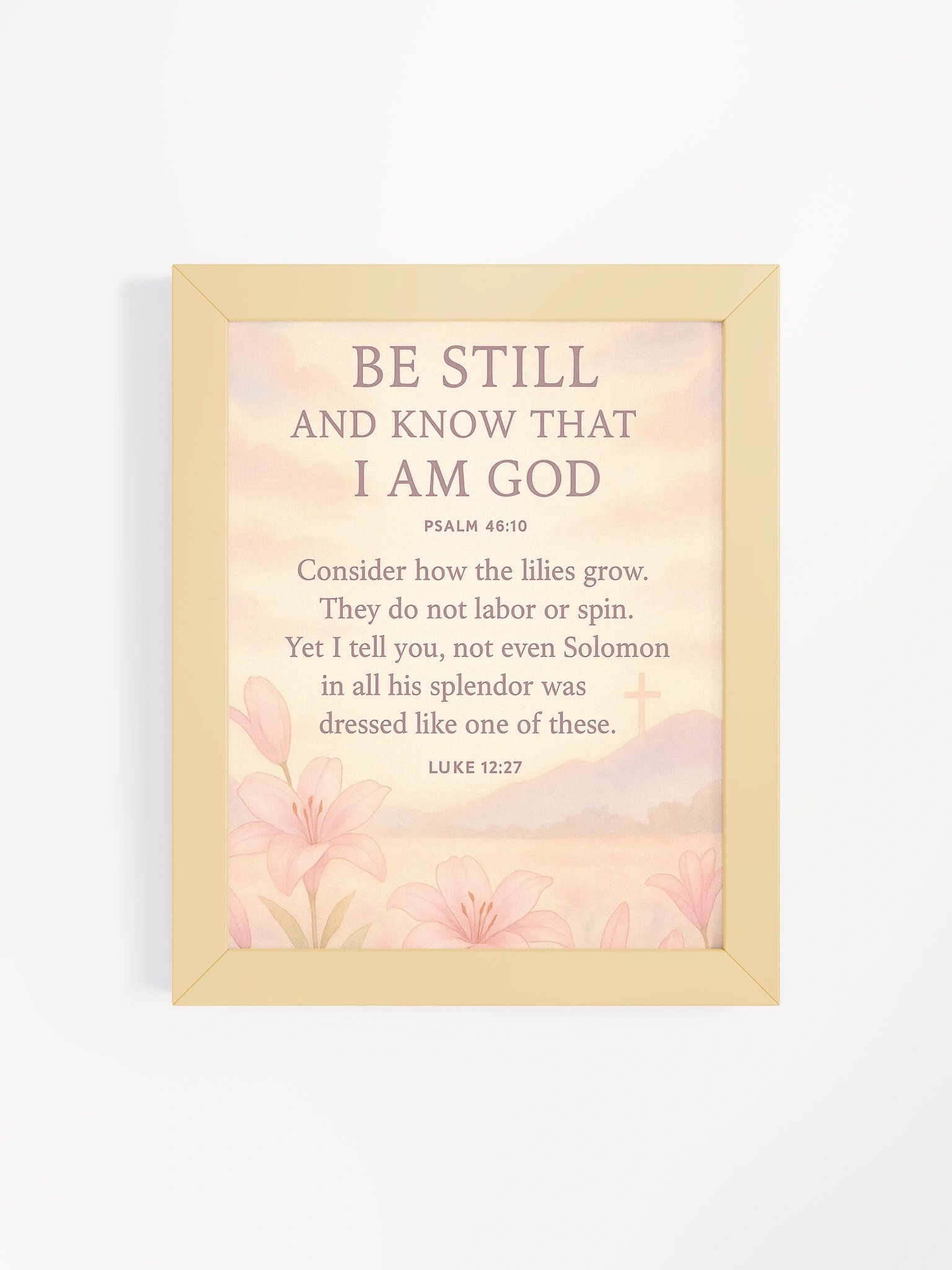 Psalm 46:10 Wall Art – Be Still and Know That I Am God | Christian Scripture Decor product image (58)