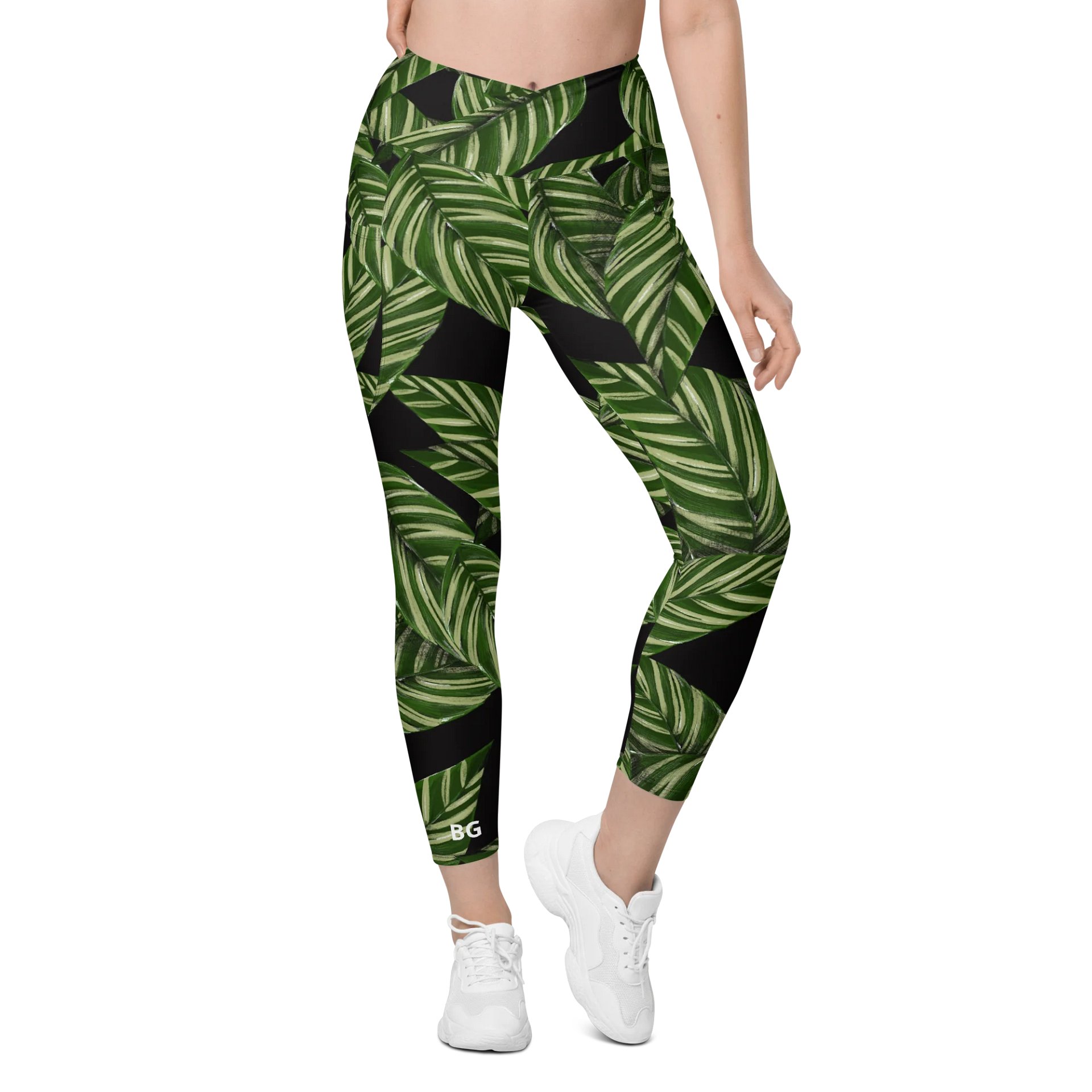 Barry Grady Leaf Crossover Leggings with Pockets product image (1)