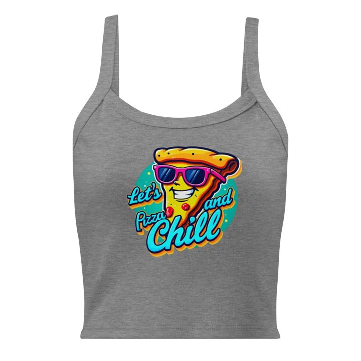 Pizza and Chill Micro-Rib Tank Top Bella+Canvas (Women's) product image (3)
