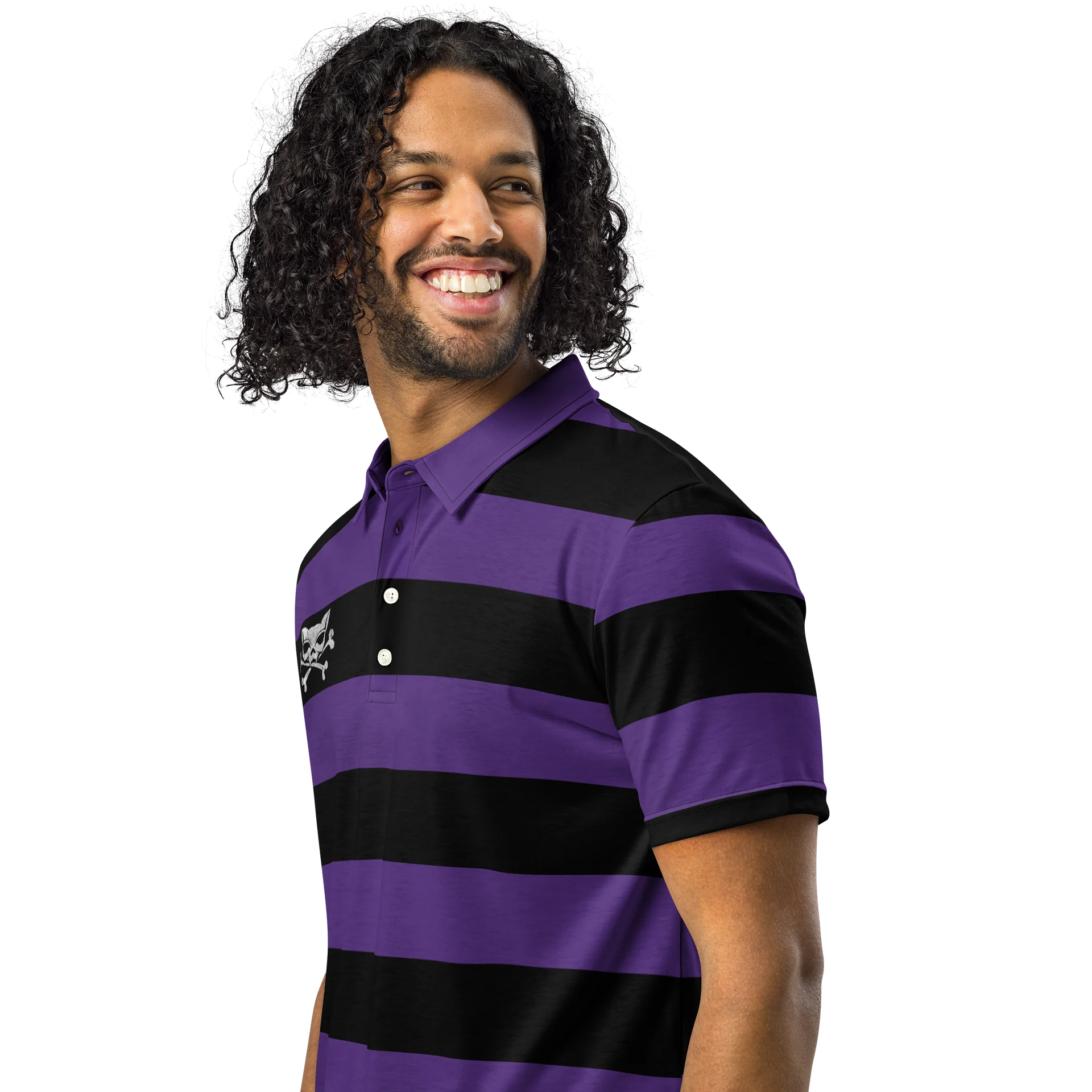 Purple and Blaque Kat Skull Polo product image (2)