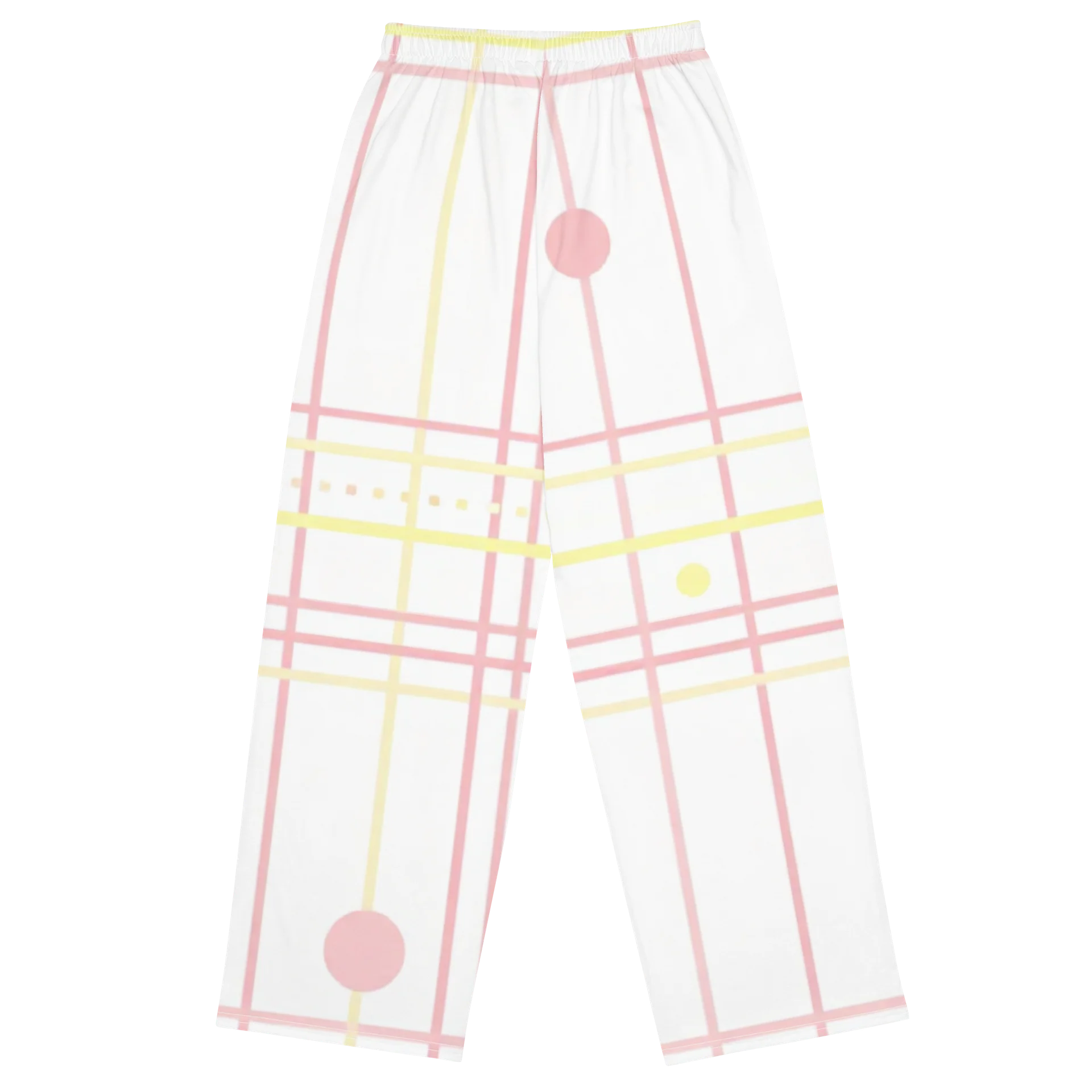 Pastel Grid Wide-Leg Pants product image (2)