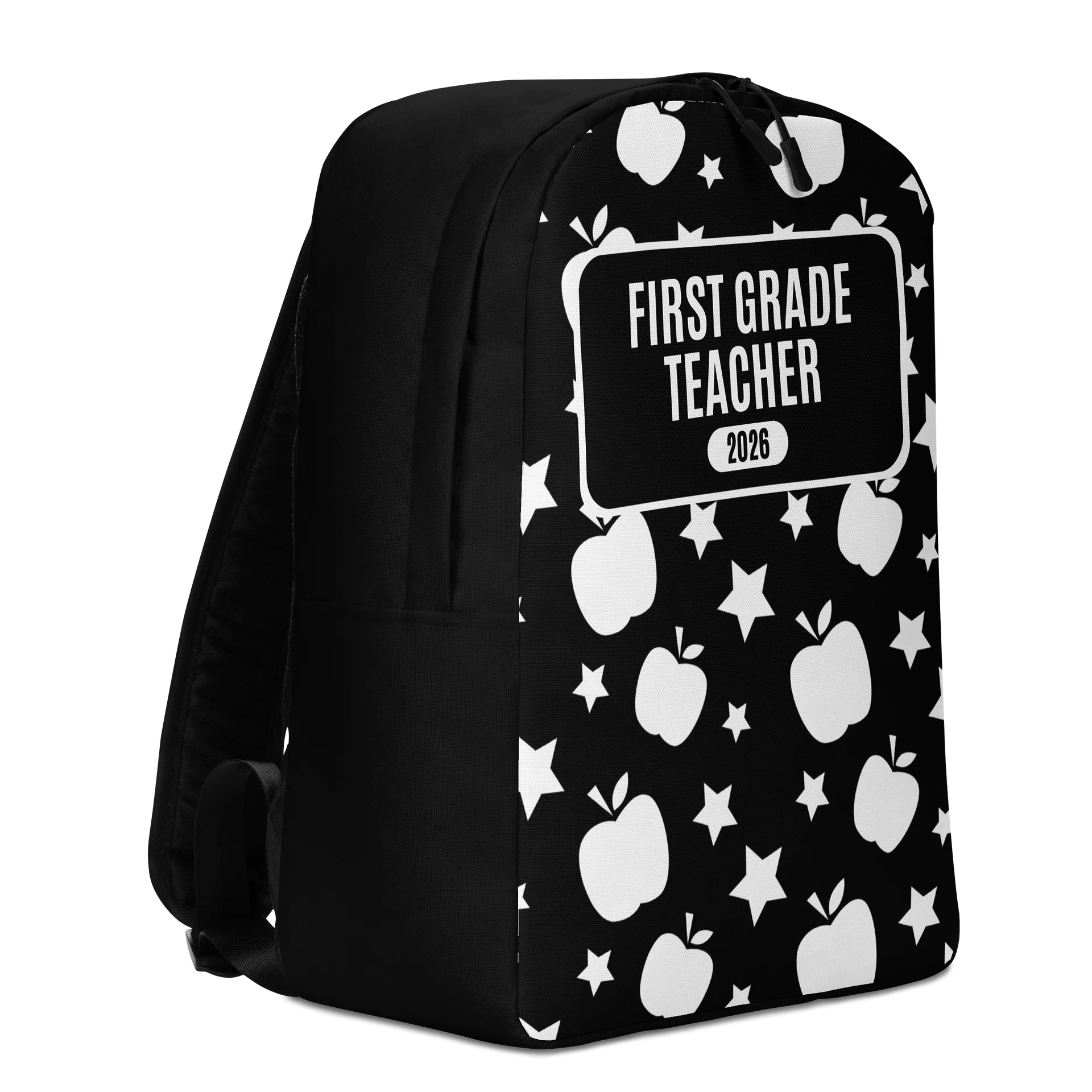 First Grade Teacher Backpack - Back to School Apple and Stars Pattern Bag, Teacher Gift 2026 product image (3)
