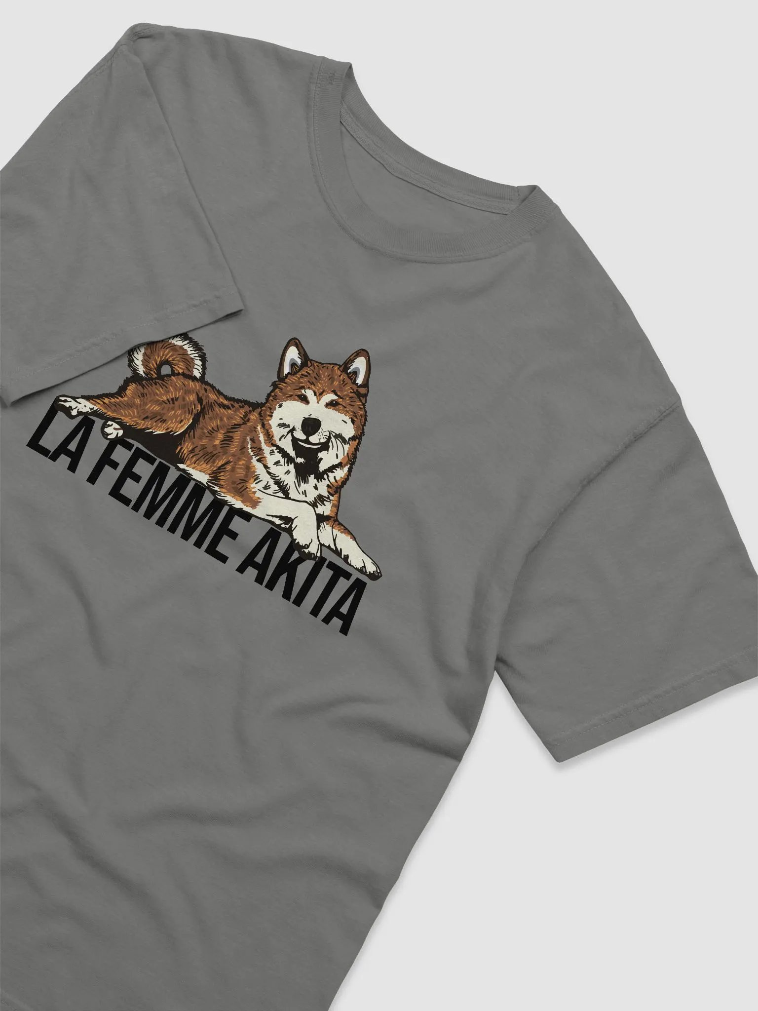 La Femme Akita T-Shirt of an Akita Inu (Brindle) | Funny T-Shirt for Akita Paw-rents product image (6)