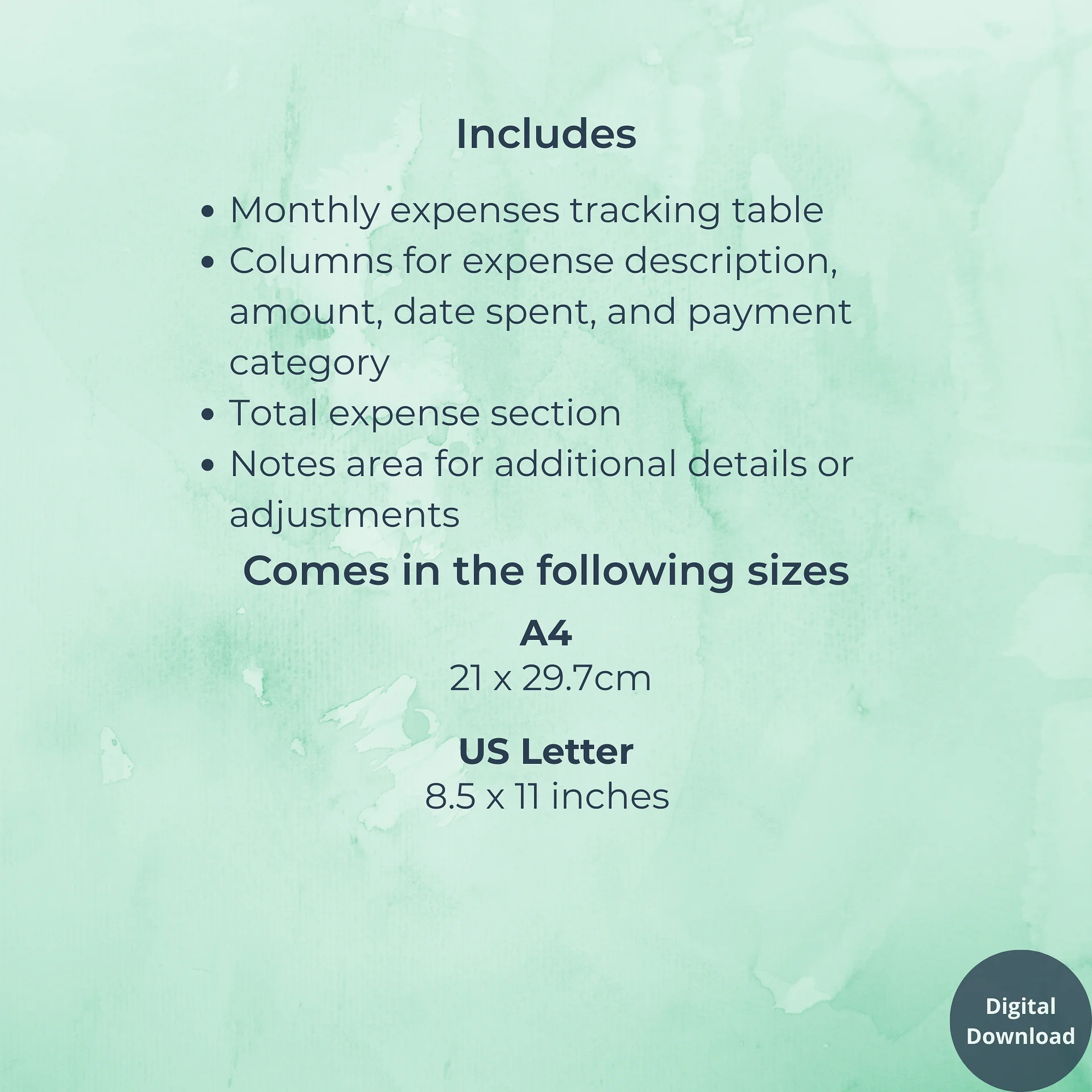 Monthly Expenses Tracker product image (5)