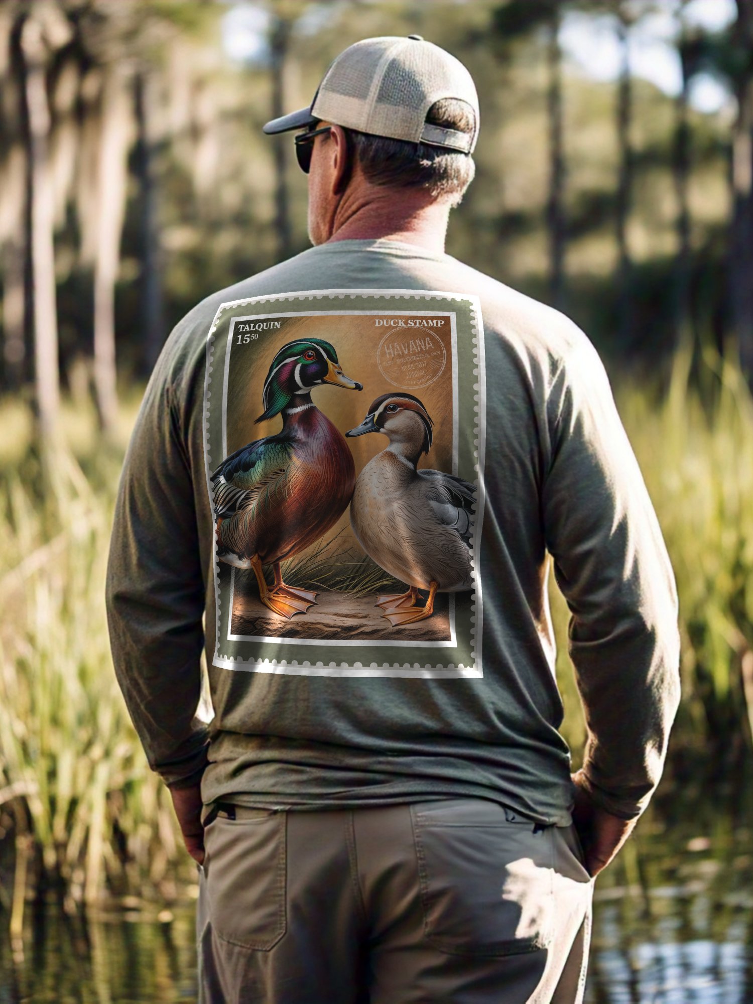 The Talquin Wood Duck Stamp Long Sleeve Tees product image (1)