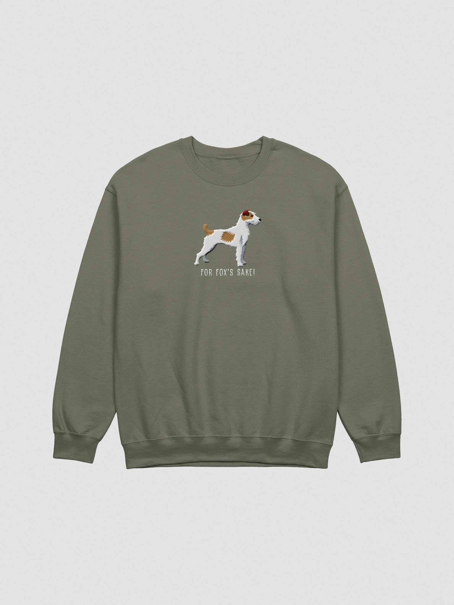 For Fox's Sake! Sweatshirt (Embroidered) of a Parson Russell Terrier(Brown) product image (4)