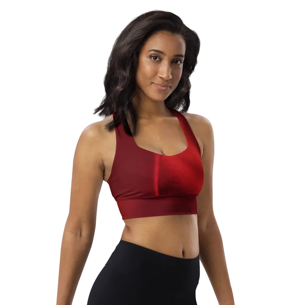 Radiant Red Longline Sports Bra product image (3)