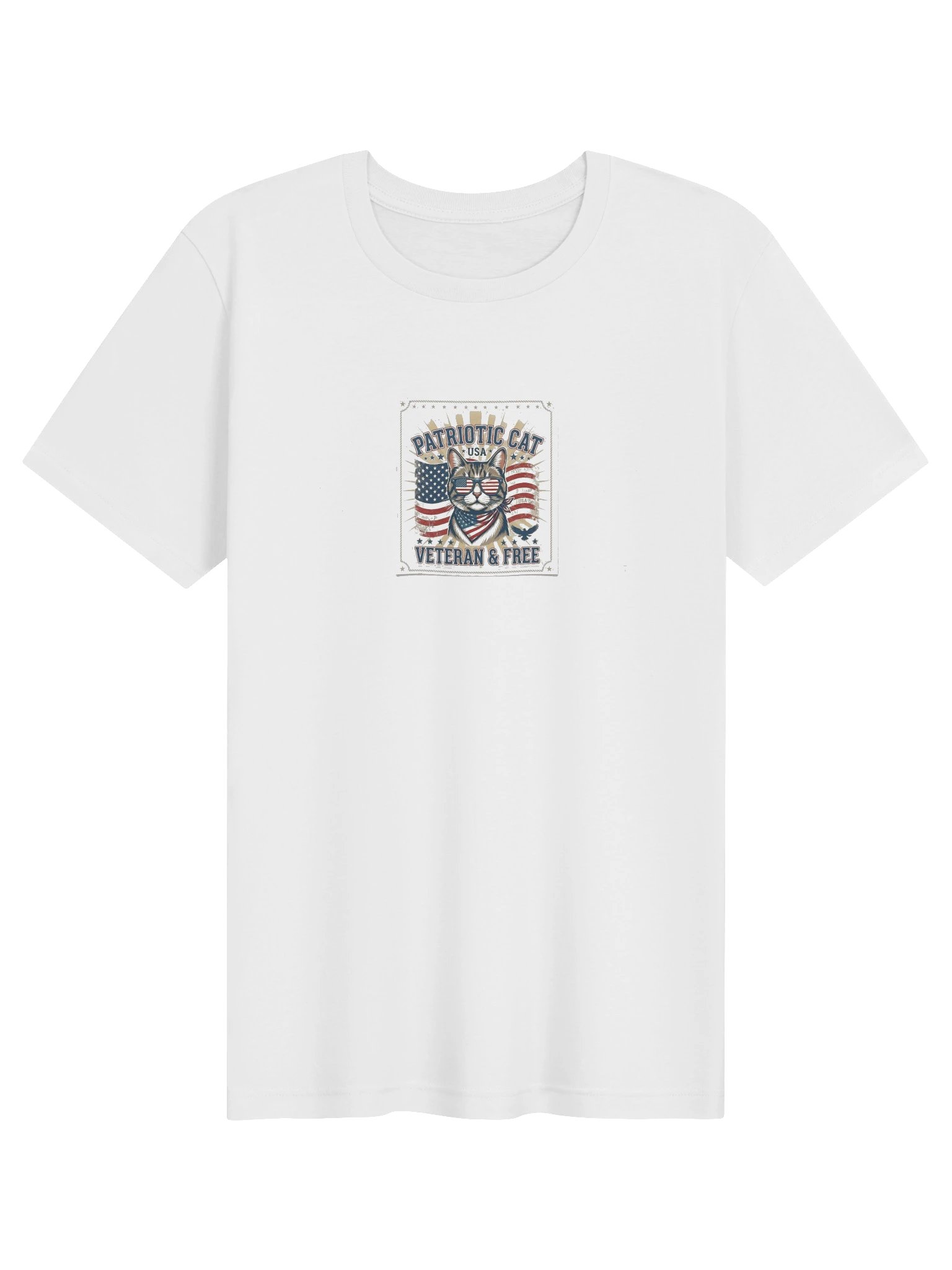 Patriotic Cat USA T-SHİRT product image (1)
