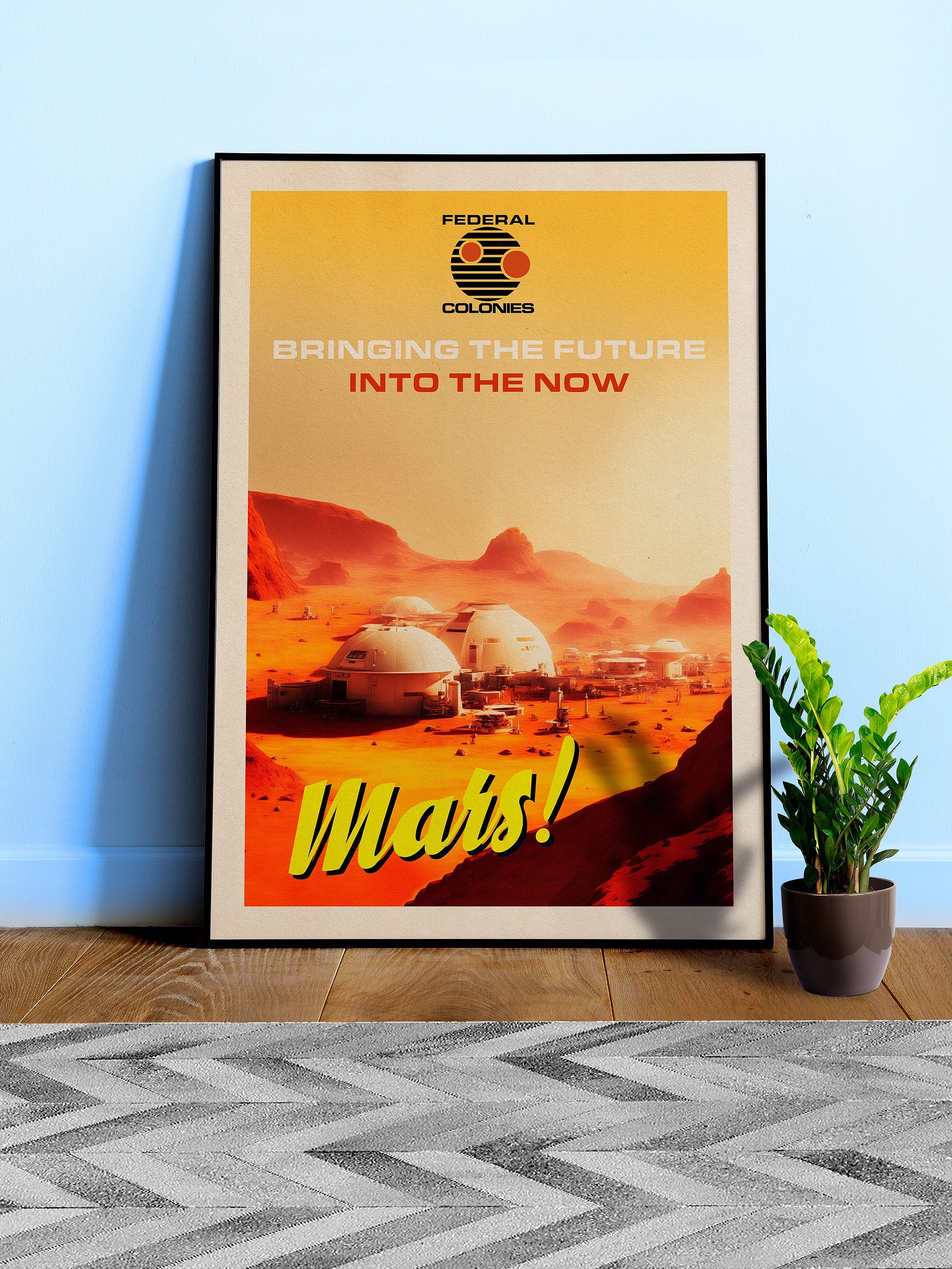 Mars, Federal Colonies. Total Recall, 1990 — Vintage space poster, movie poster product image (1)