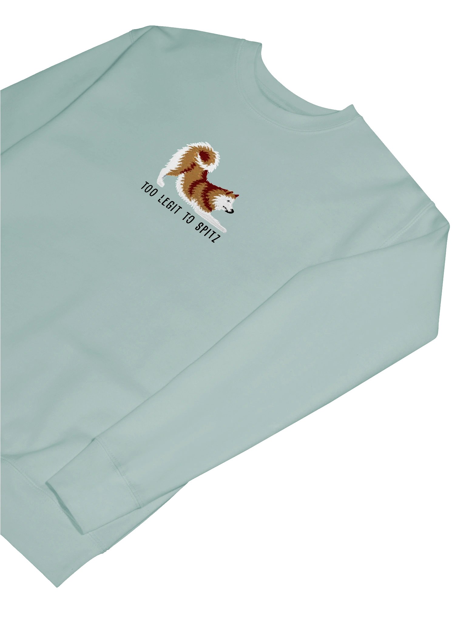 Too Legit to Spitz Sweatshirt (Embroidered) of a Finnish Spitz(Gold) product image (49)