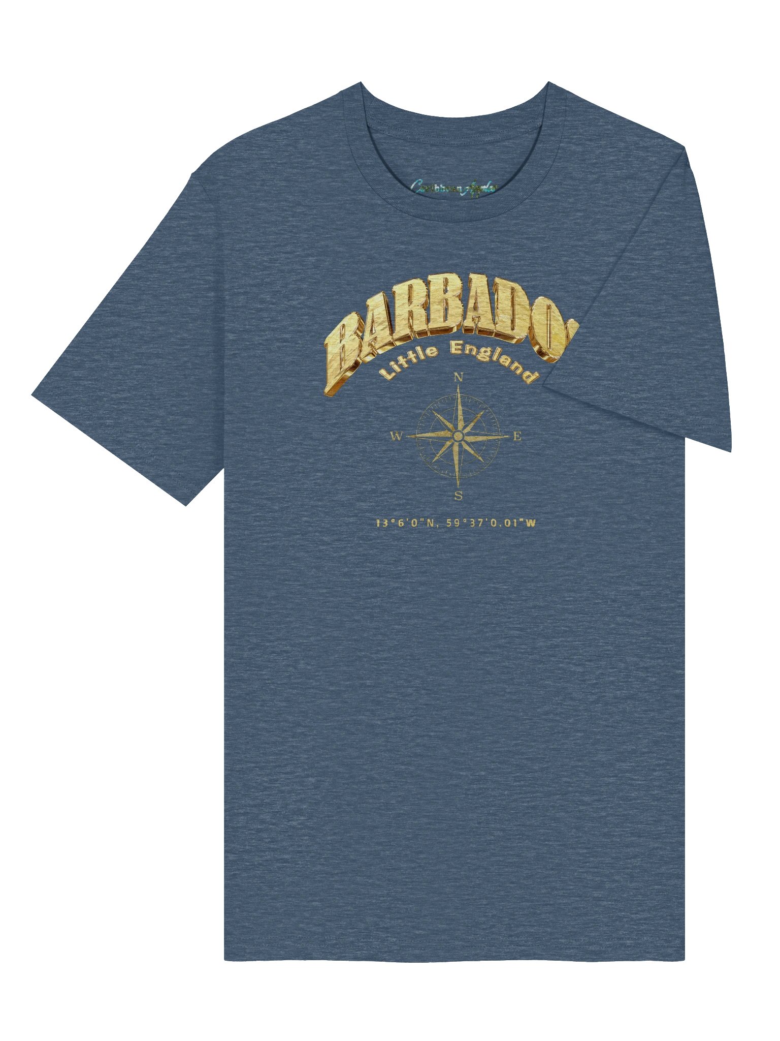 Compass - Barbados - Vintage Gold | | Organic Cotton T-Shirt | 9 Colors product image (76)