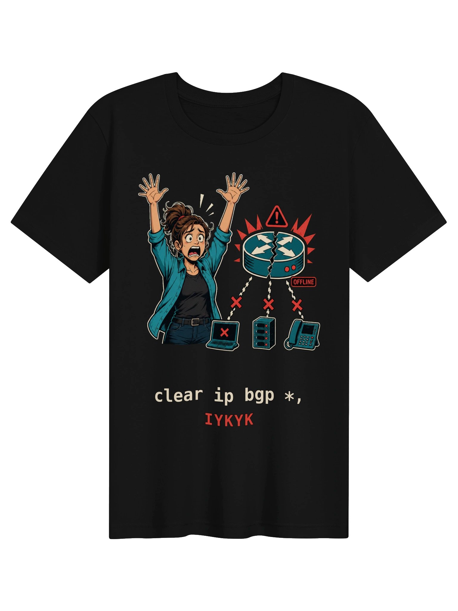 clear ip bgp * — IYKYK Tee (version 4) product image (1)