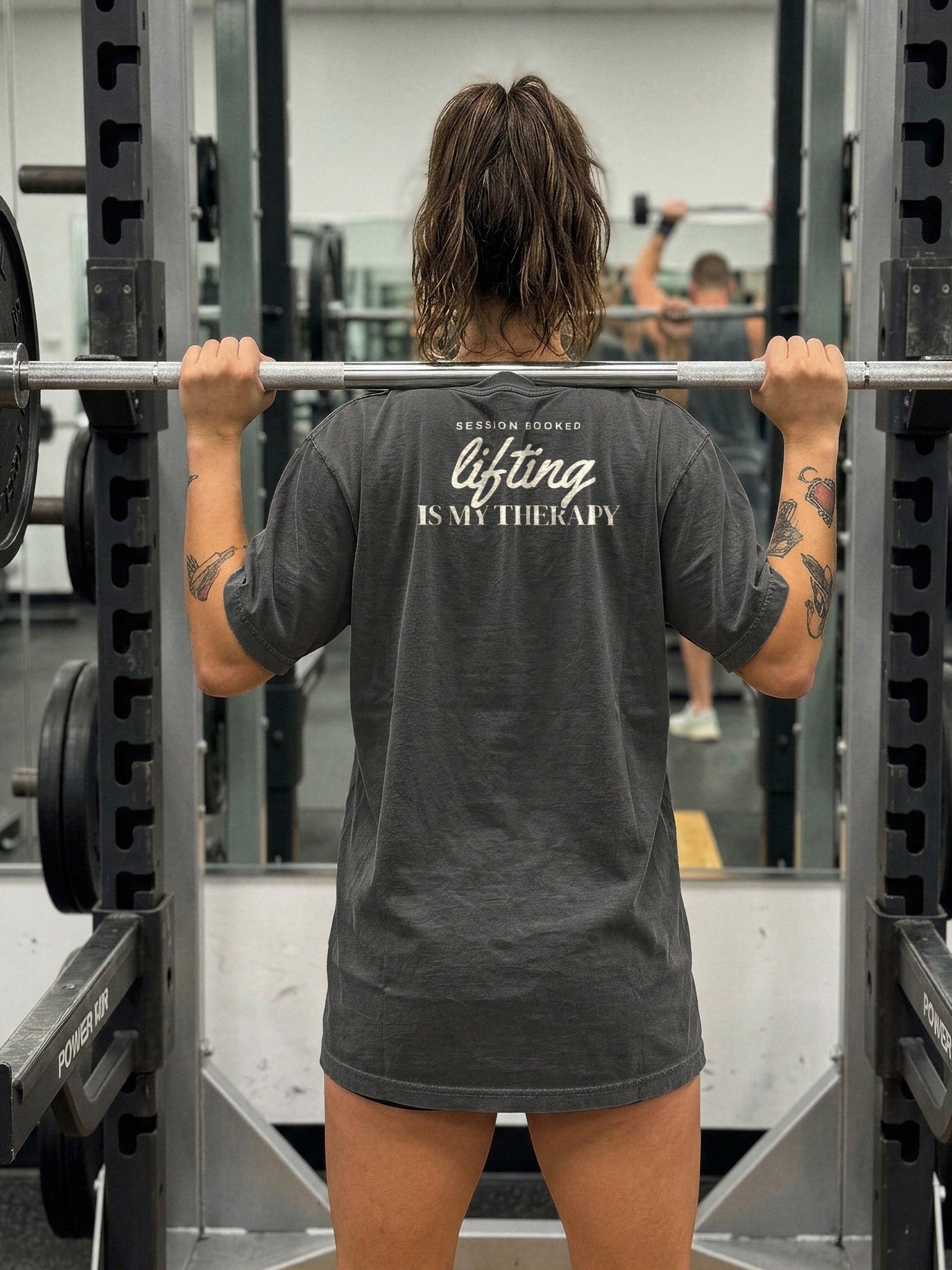 Lifting Is My Therapy Oversized Gym Tee | Pump Cover product image (2)
