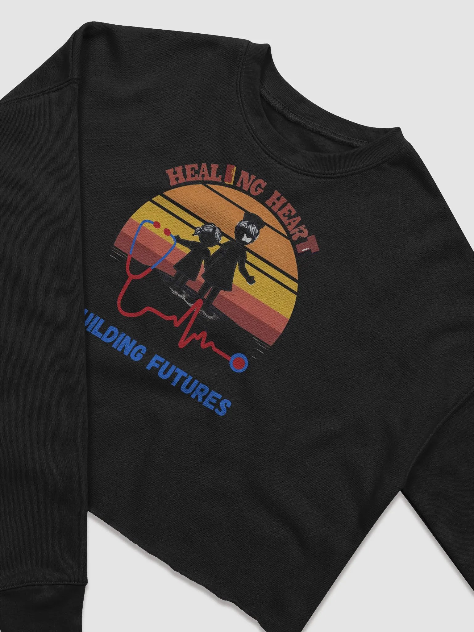 Healing Heart Nurse & Child Crop Sweatshirt product image (7)