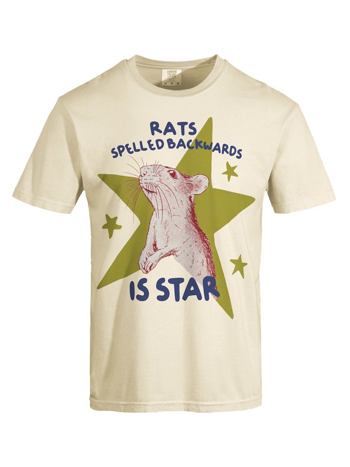 Rat Graphic Tee, Comfort Colors Funny Animal T-Shirt, Vintage Star Rat Shirt, Quirky Graphic Tee, Unisex product image (57)