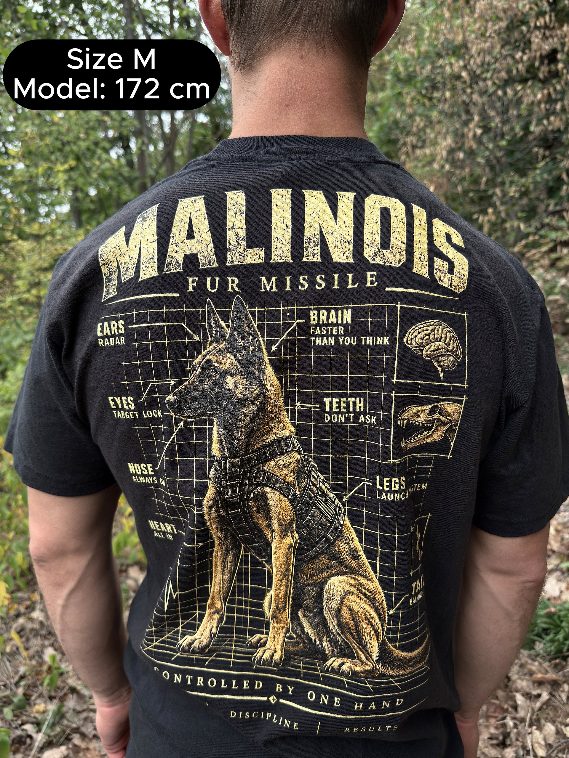 MALINOIS Fur Missile – Heavyweight T-Shirt product image (3)