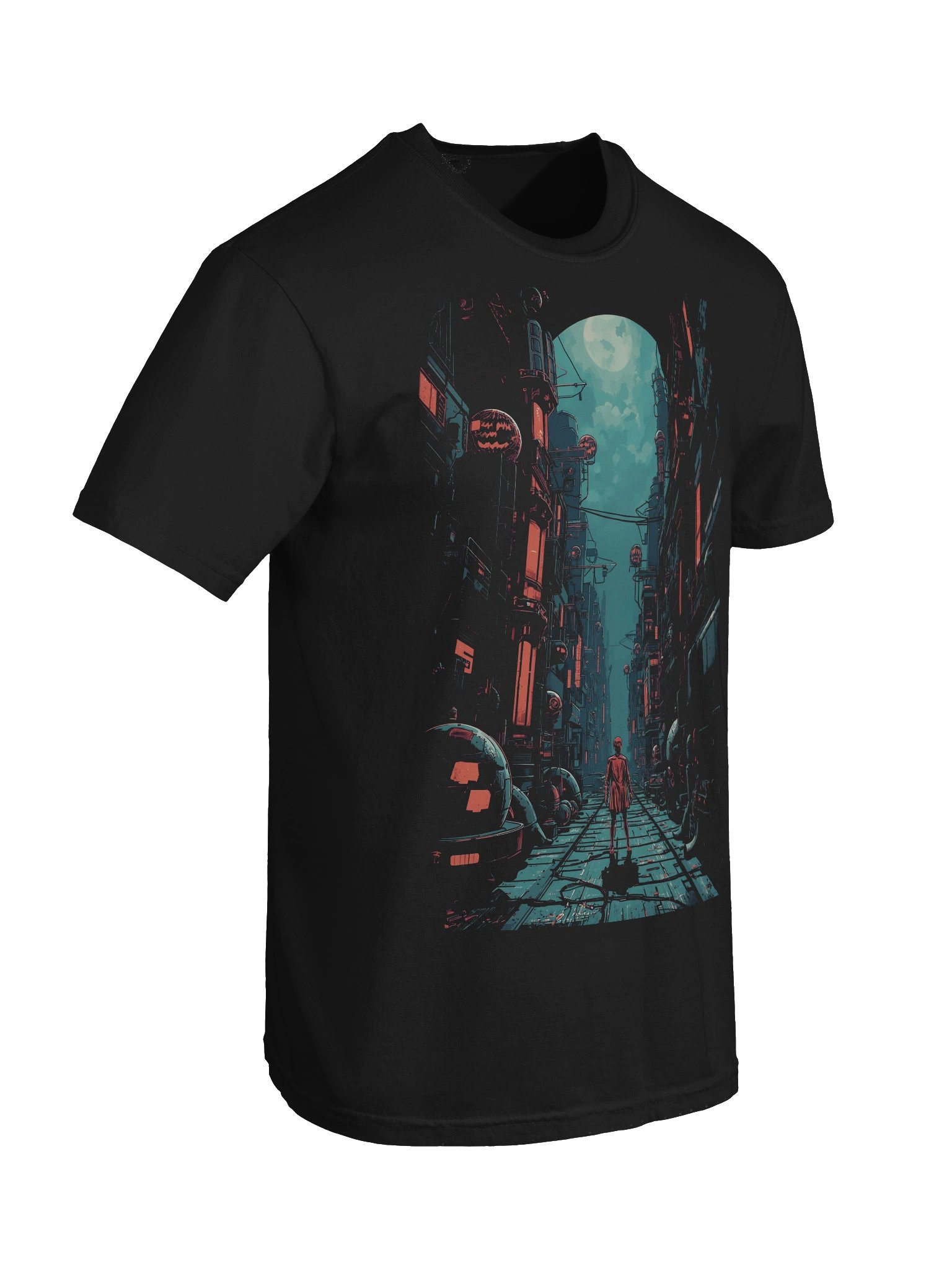 Neon Moon Alley Sci-Fi Heavyweight T-Shirt product image (4)