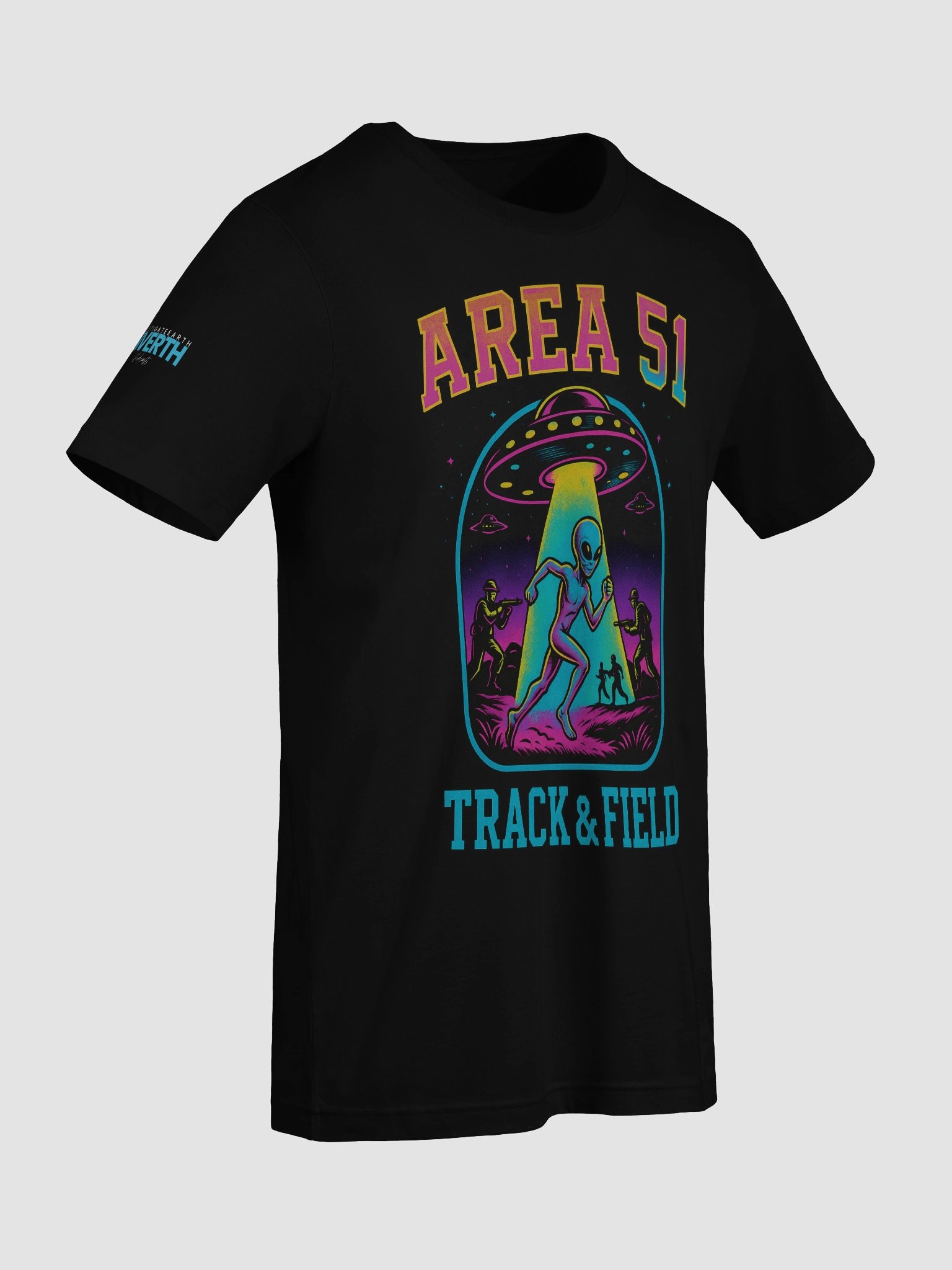 Neon Area 51 Alien Track & Field Bella+Canvas t-shirt product image (9)