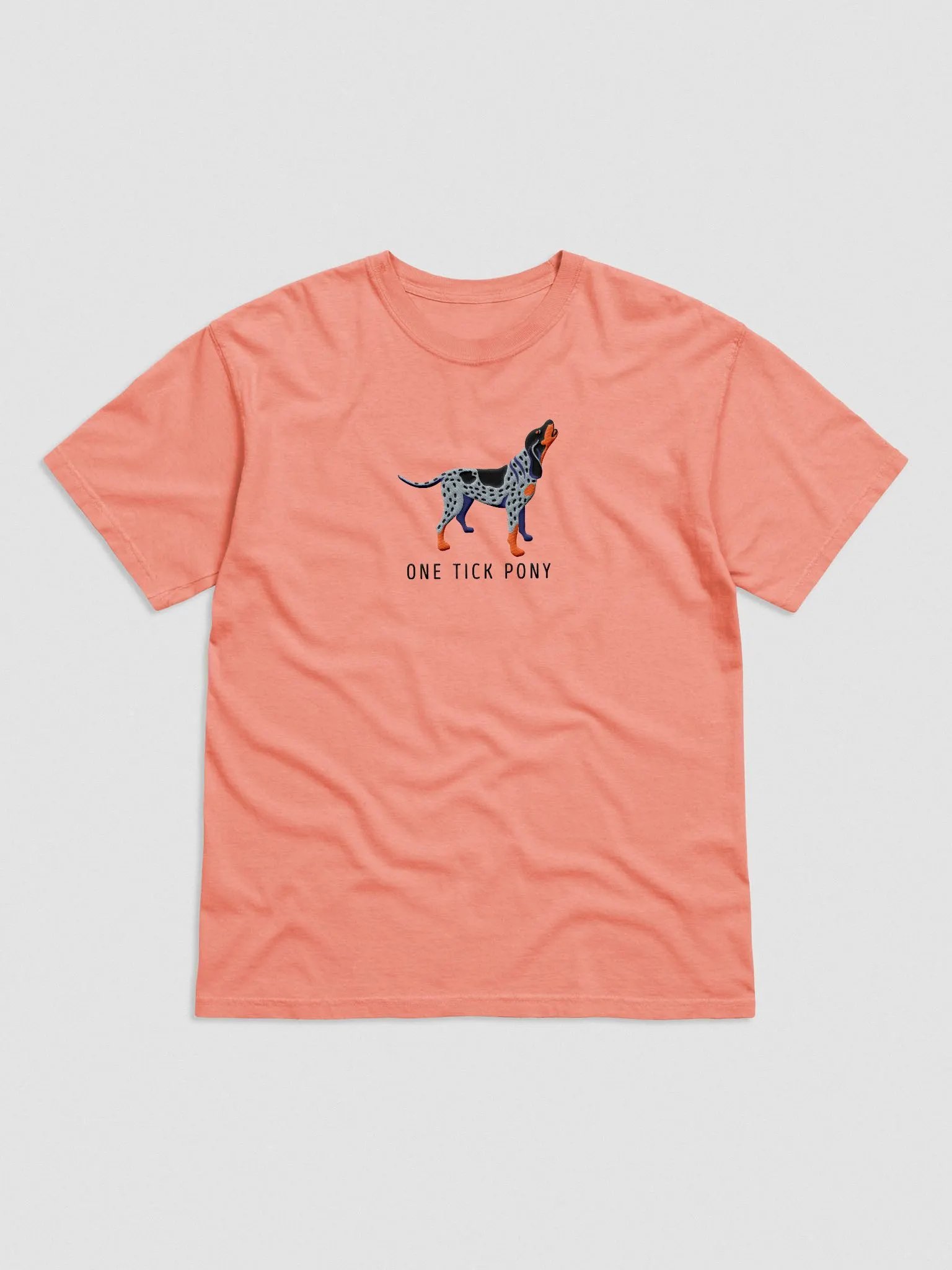 One Tick Pony T-Shirt(Embroidered) of a Bluetick Coonhound product image (4)