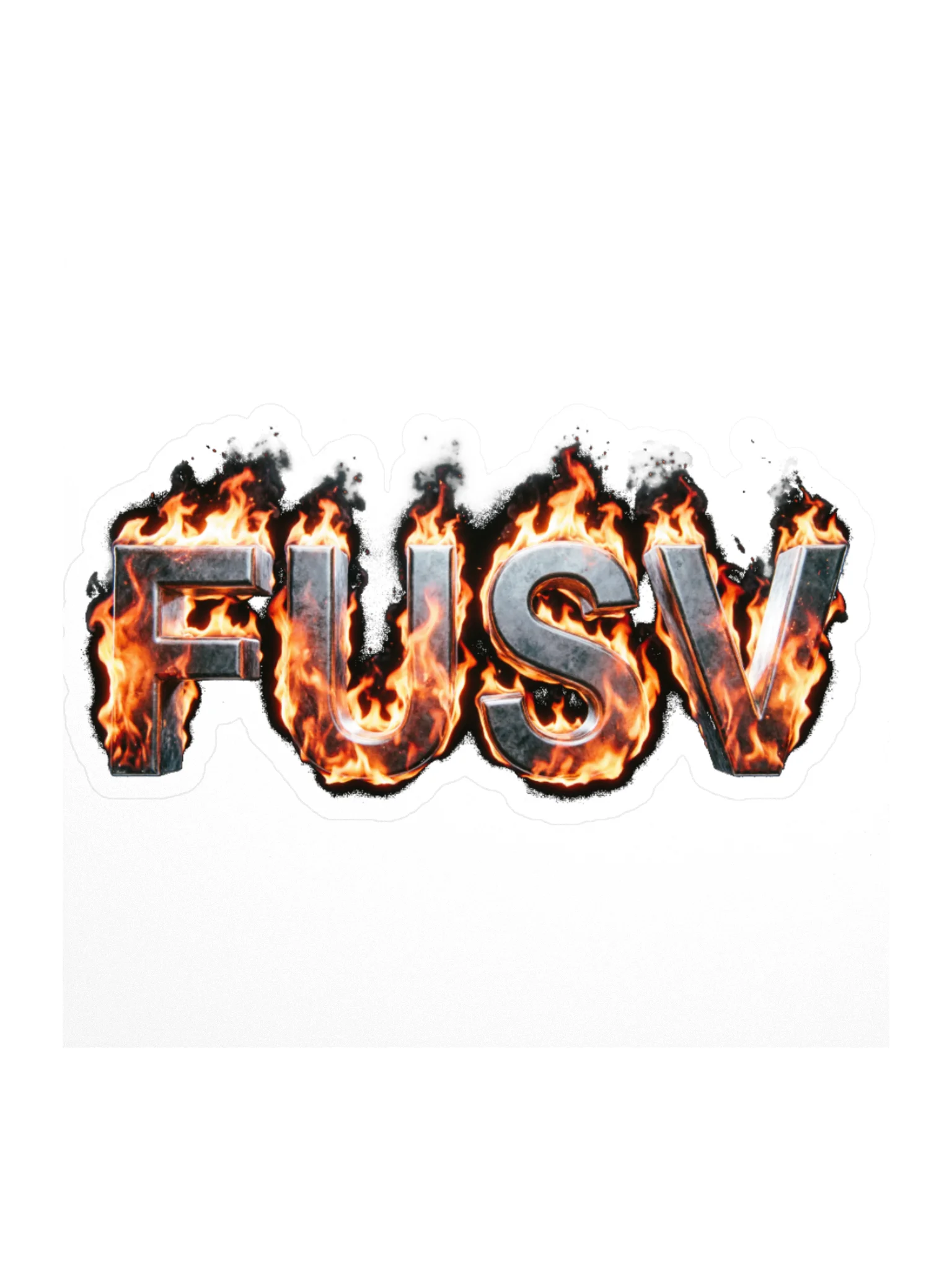 FUSV Flames Metallic 3D Kiss Cut Sticker product image (2)