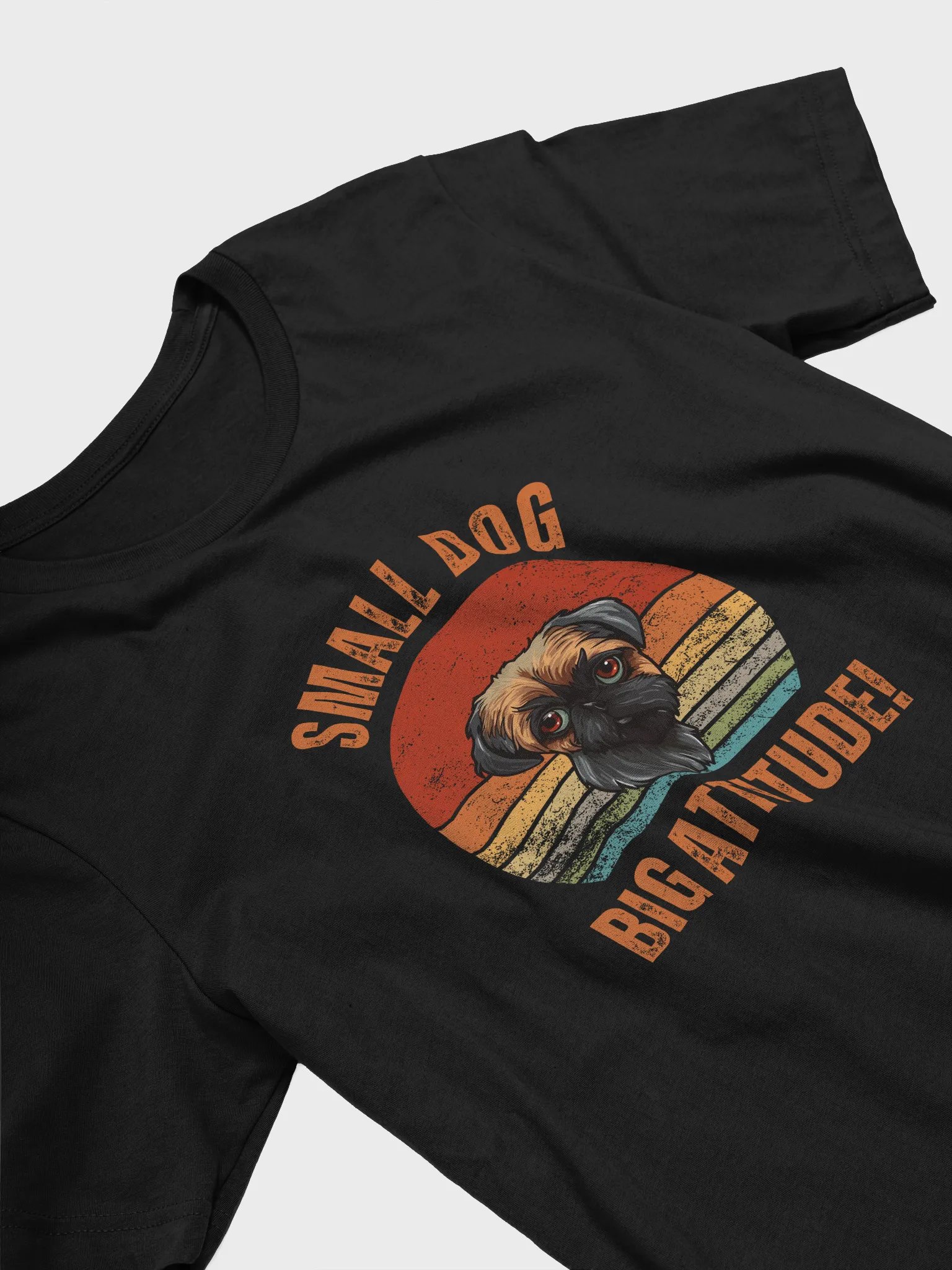 Big Attitude Brussels Griffon Retro T-Shirt product image (2)