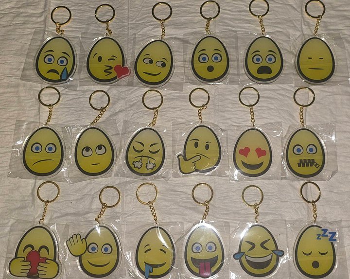 EggFriedCheese Emote Keyring (3in) (Acrylic) (Random) product image (1)