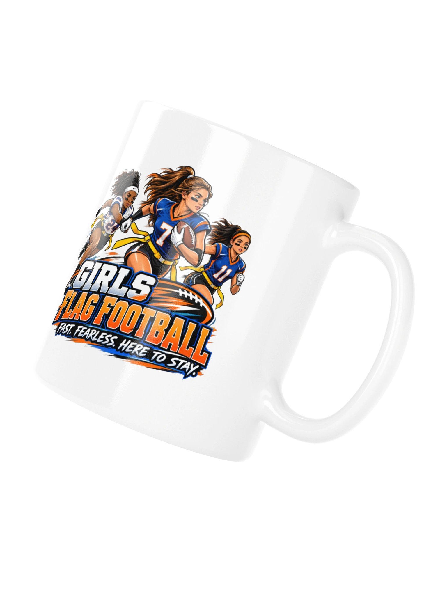 Girls Flag Football — Fast. Fearless. Here to Stay - Mug product image (10)