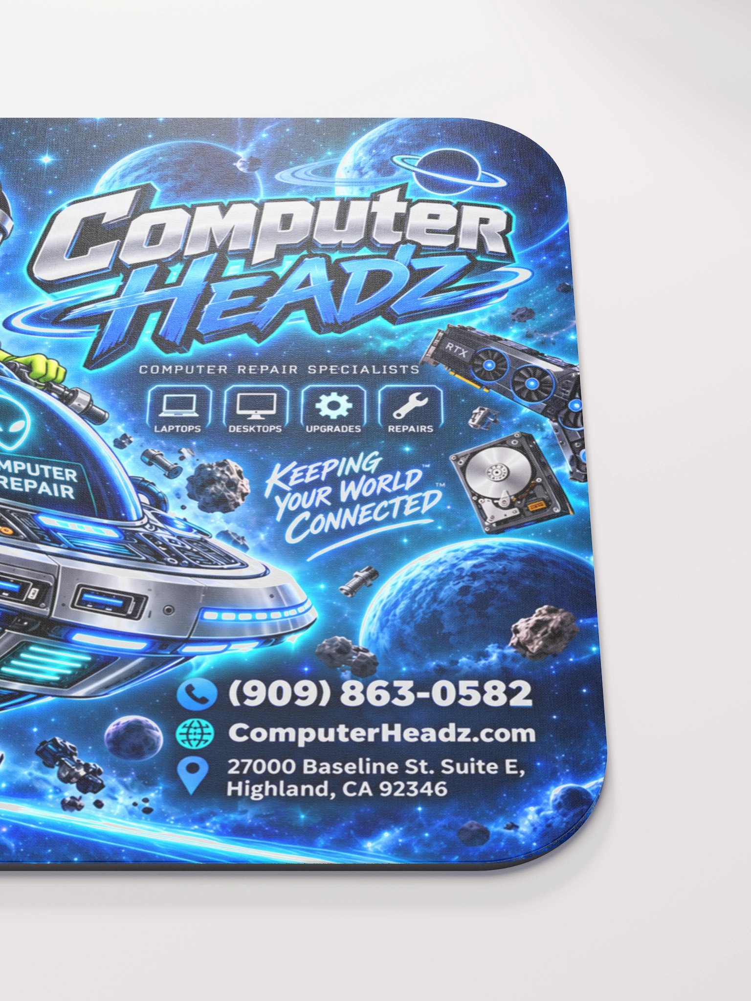 Computer Headz Cosmic Tech Mousepad – Galactic Blue Edition No. 00 product image (5)