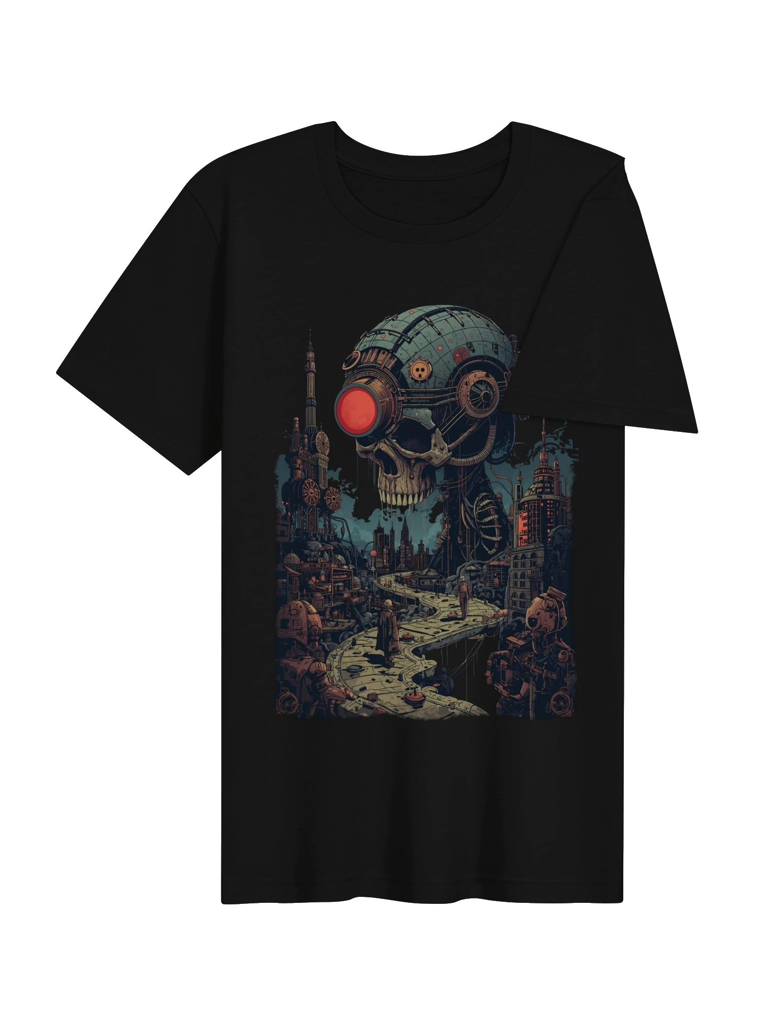 Cyberpunk Skull City Lightweight T-Shirt product image (7)