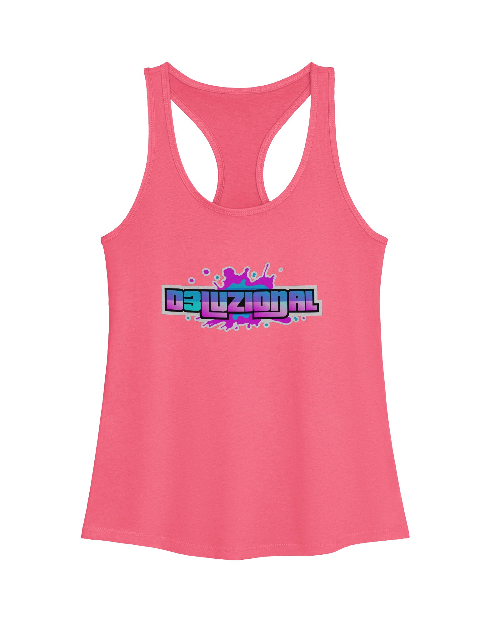 DJ D3LUZIONAL NEXT LEVEL WOMEN'S RACERBACK TANK TOP product image (1)