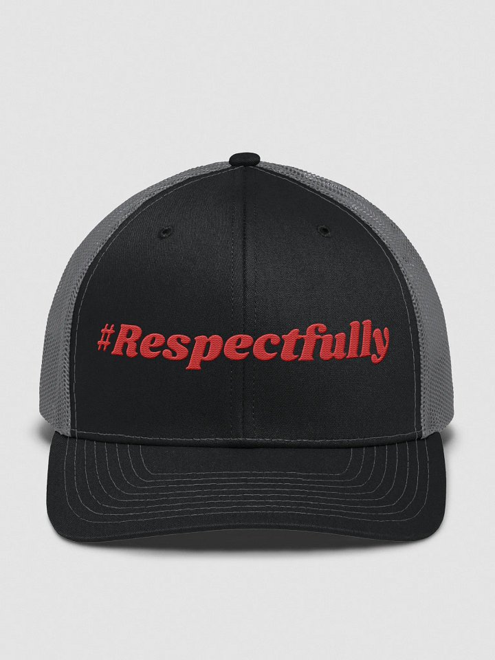 #Respectfully Trucker Hat (Red) product image (4)