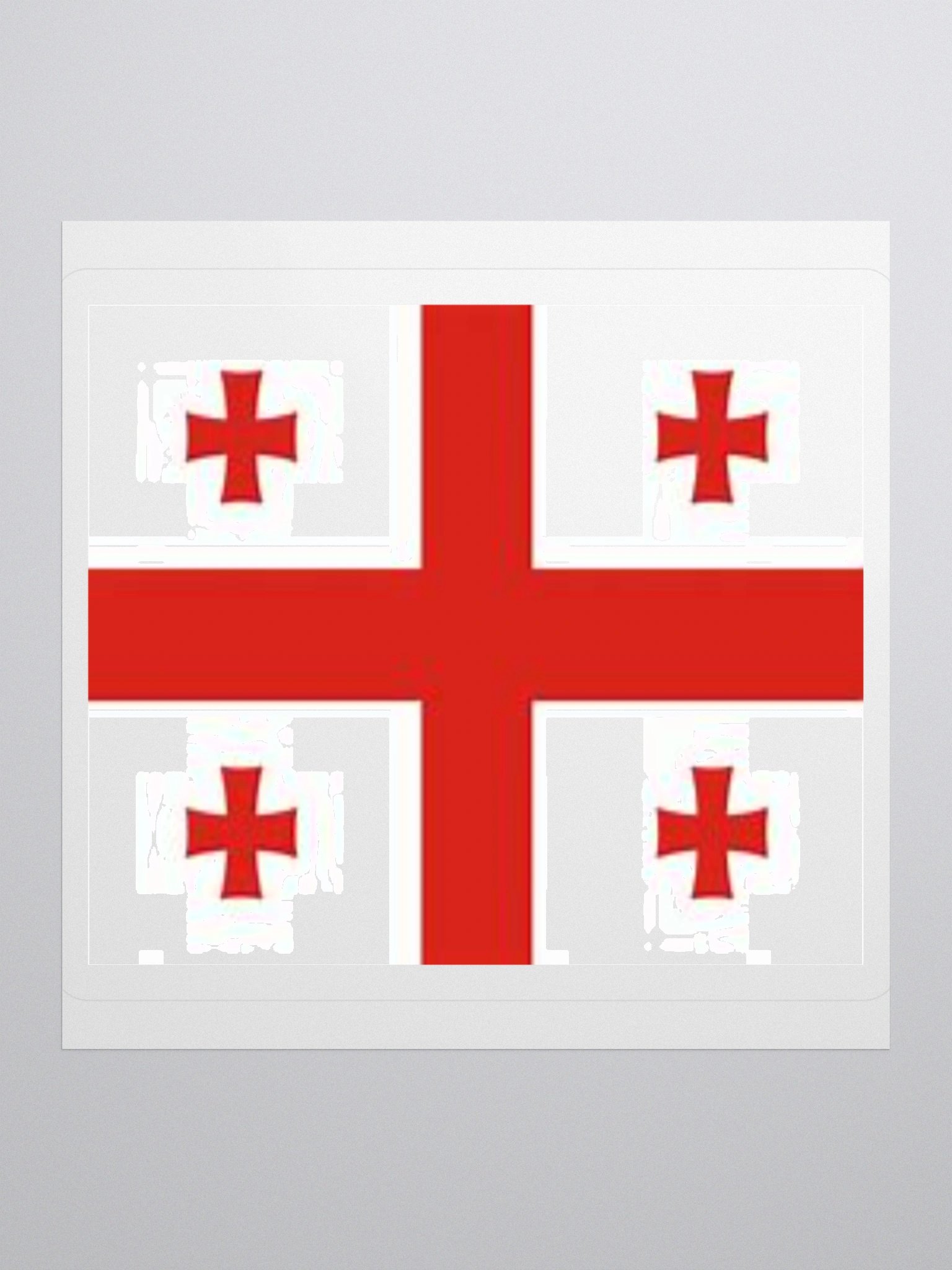 Georgia Flag Sticker | Five Crosses Design | Durable Vinyl | 3 Sizes product image (2)