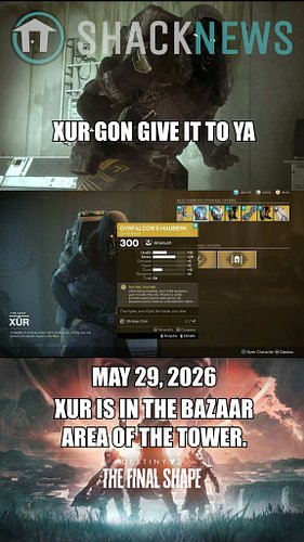 Xur's Location & Wares - Destiny 2 - May 29, 2026 #Xur #Destiny2 #Bungie #DMX #Guide