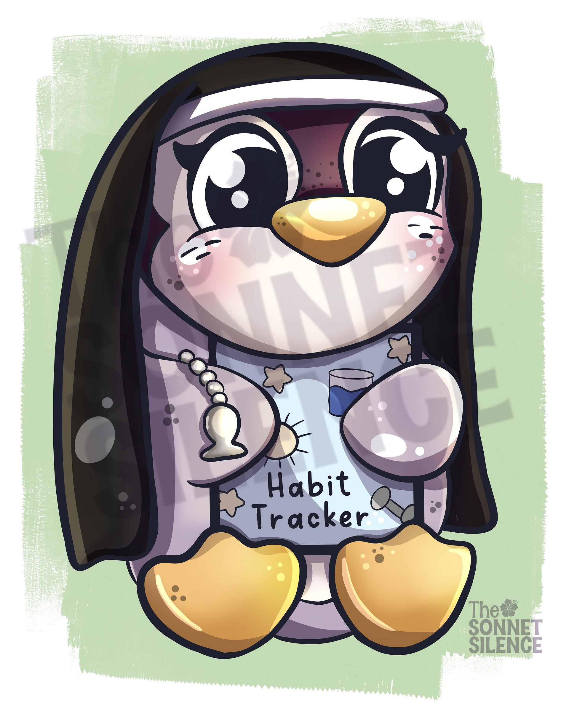 FREE Habit Tracker lineart/coloring page product image (2)