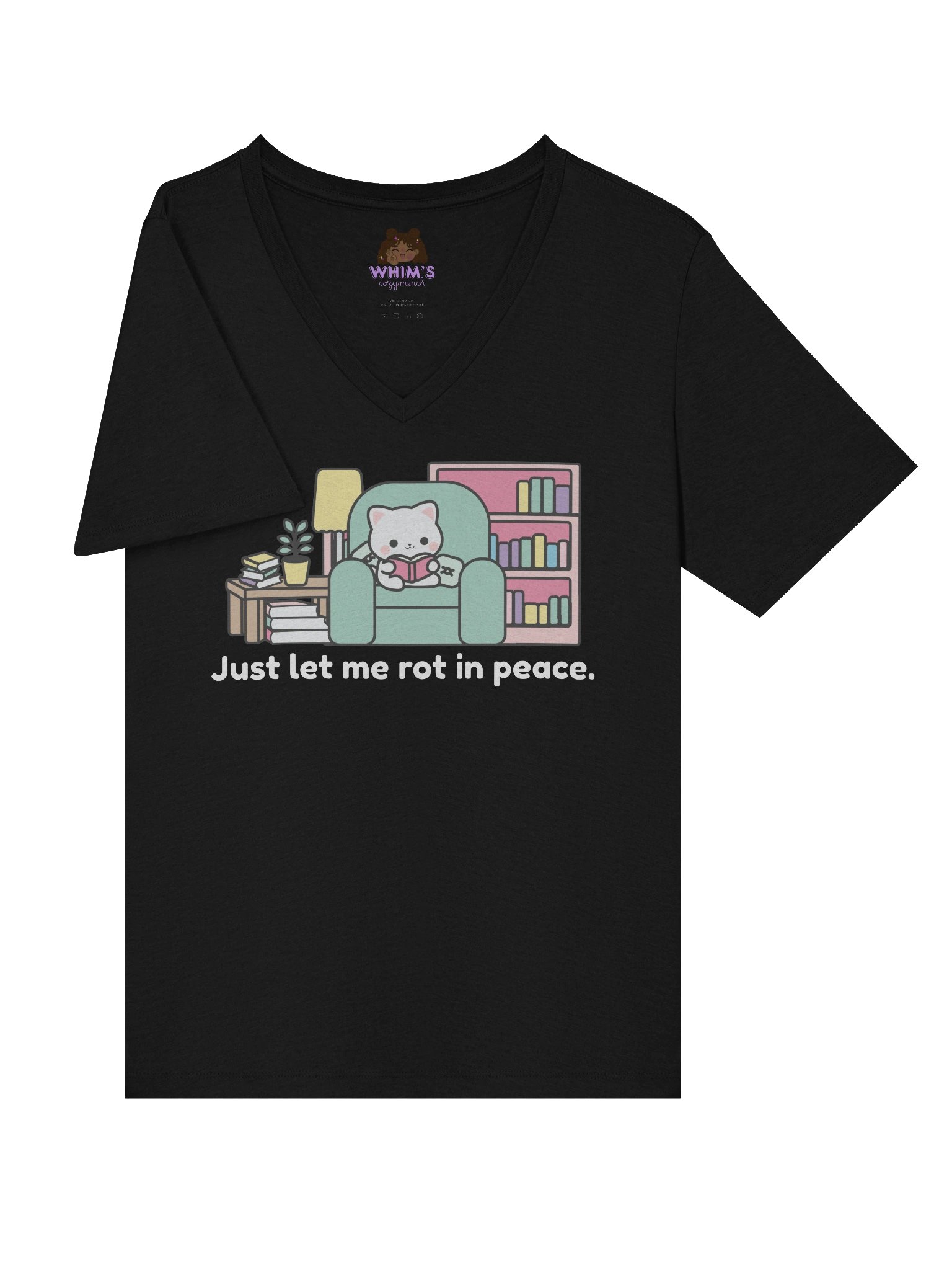 Kitty's Library v-neck product image (13)