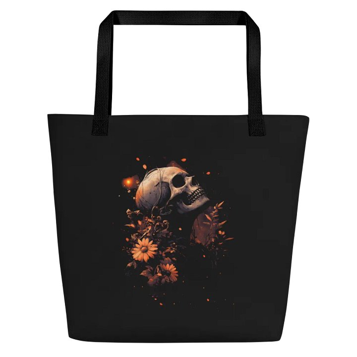 Floral Skull Fire (Large tote bag) product image (1)