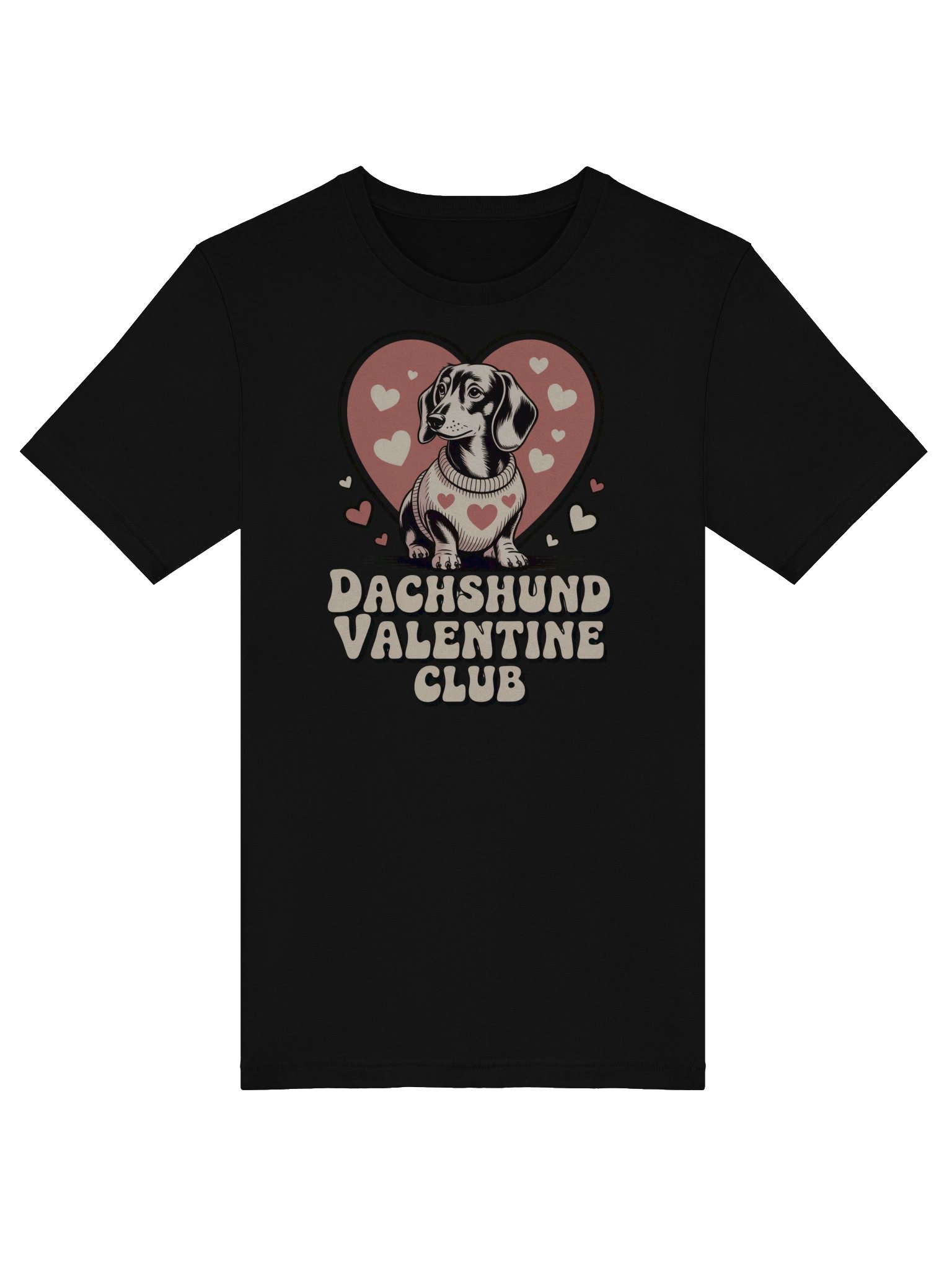 Dachshund Valentine Club Shirt – Retro Valentine Dachshund Dog Lover Tee product image (5)