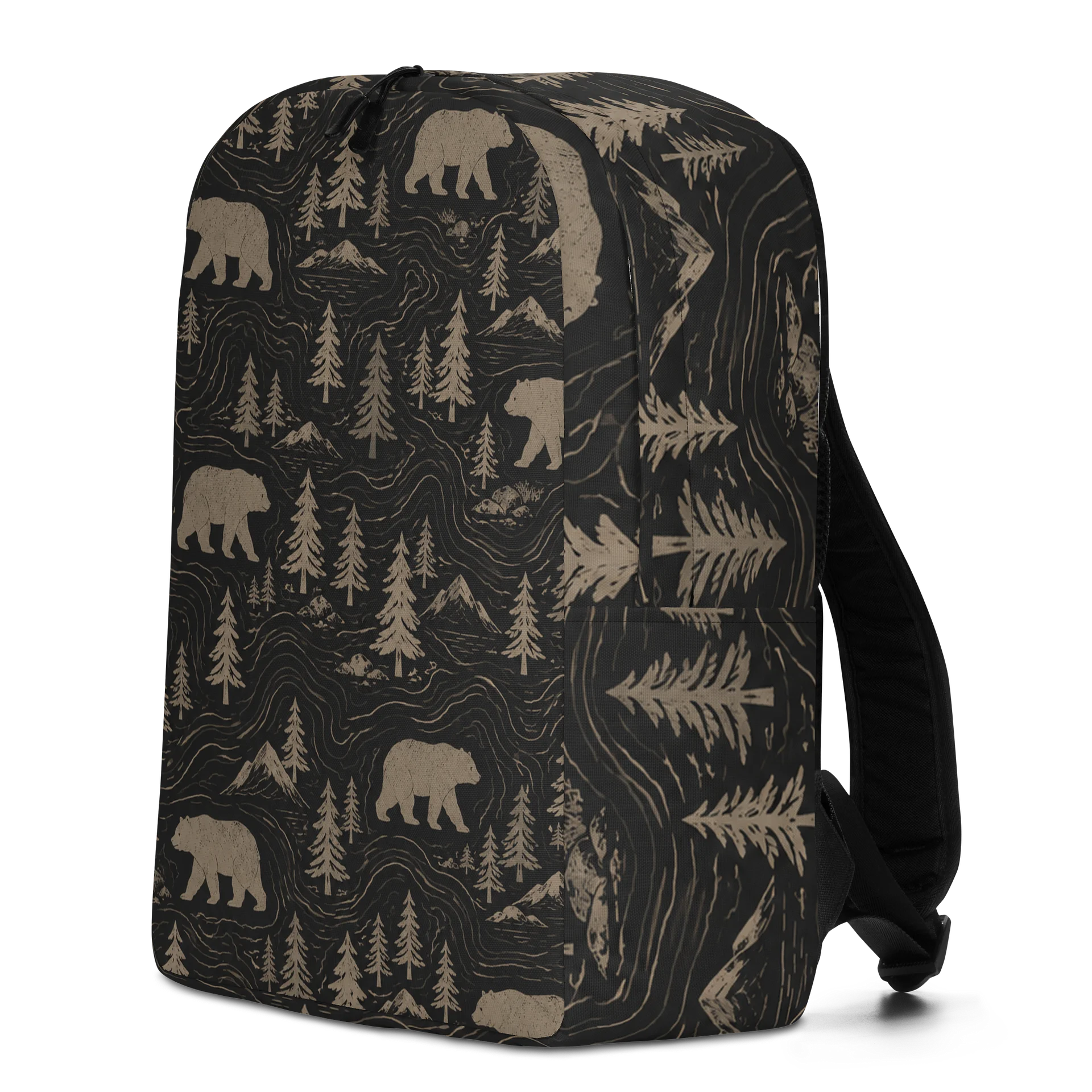 Rustic Bear Wilderness All-Over Print Backpack product image (2)
