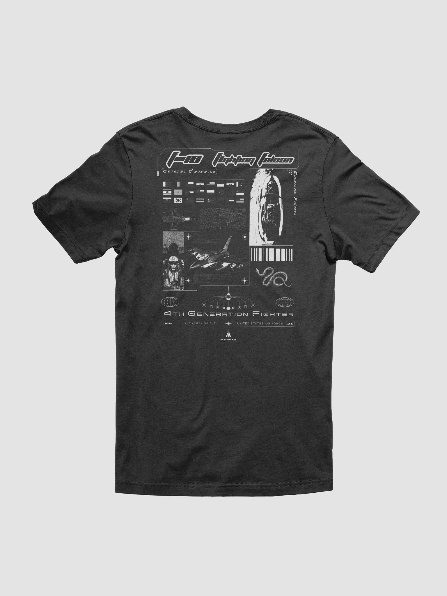 F-16 Premium T-Shirt (black) product image (4)
