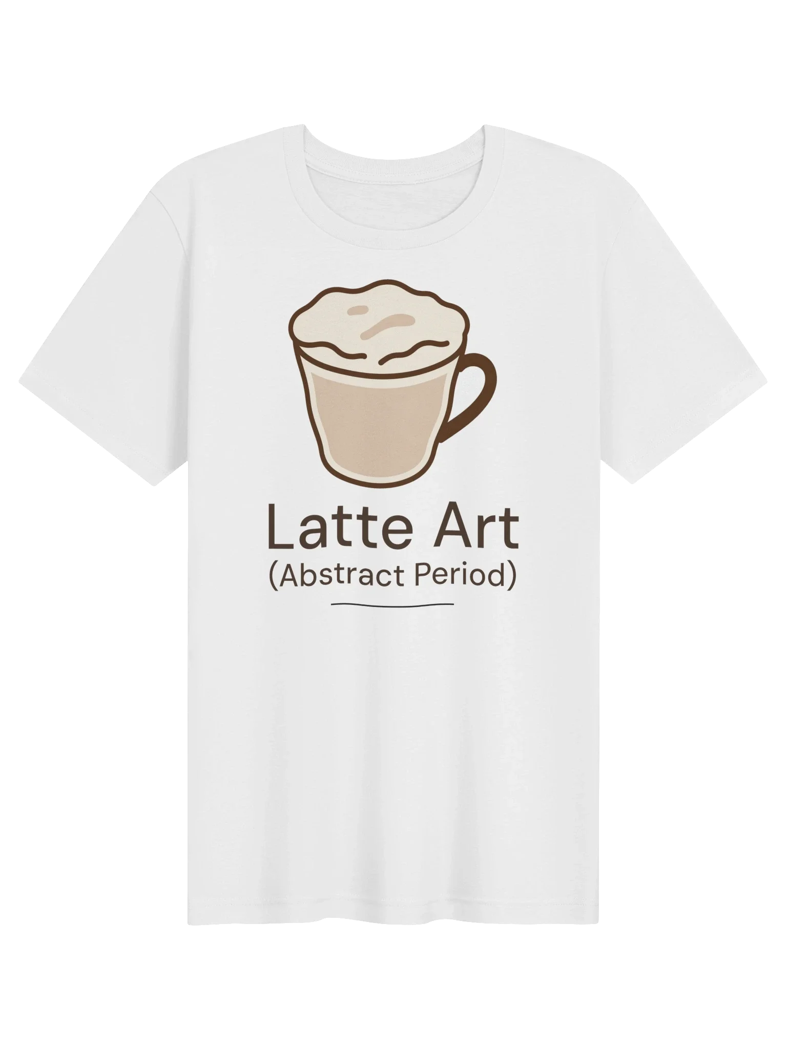 Latte Art (Abstract Period) unisex tee in White