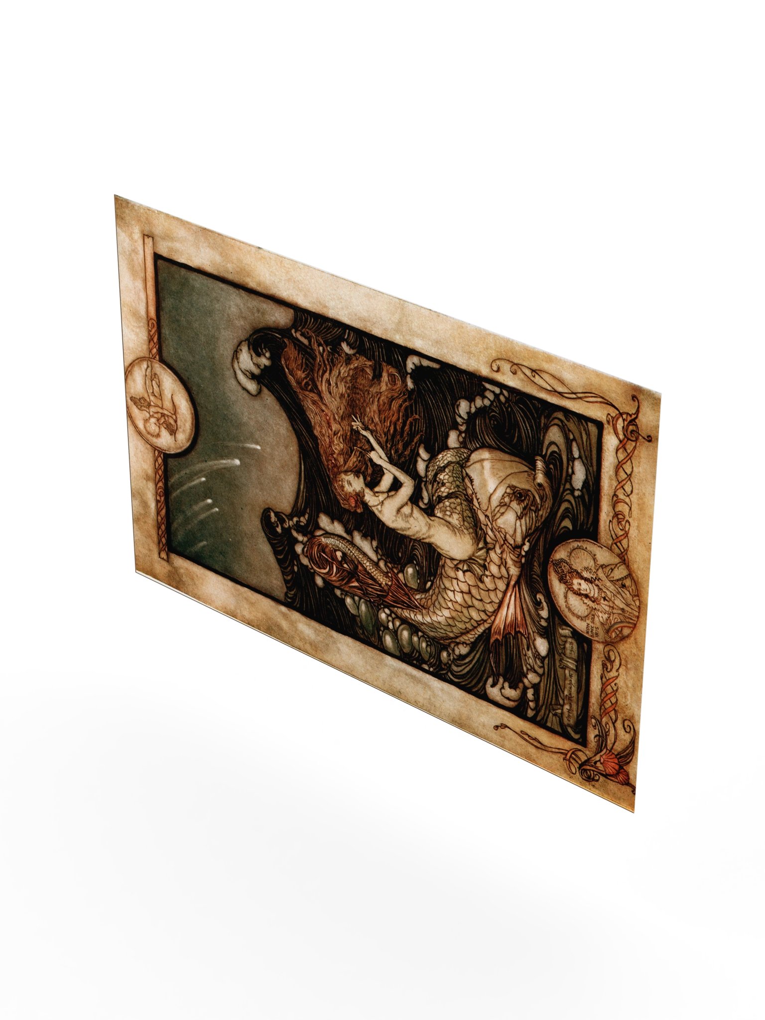 A Mermaid on a Dolphin's Back – Rackham Poster product image (8)