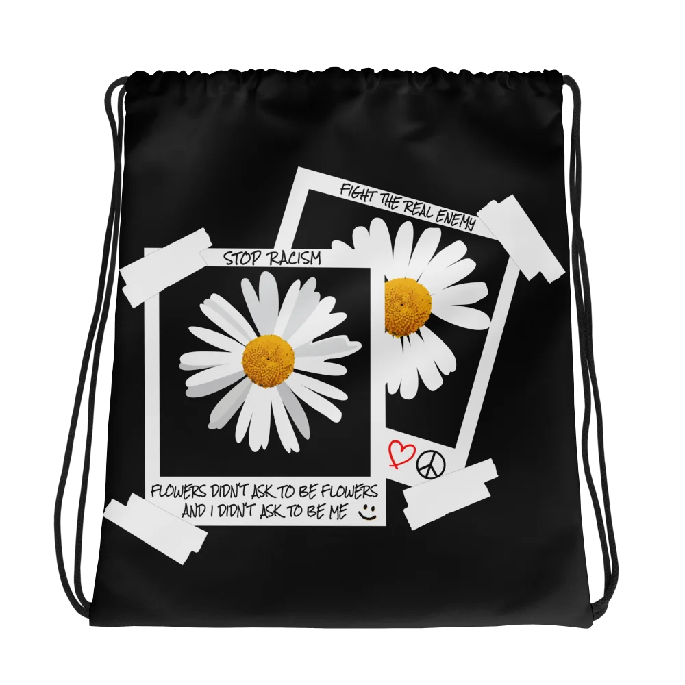 CBF - FLOWERS DIDN'T ASK DRAWSTRING BAG product image (1)